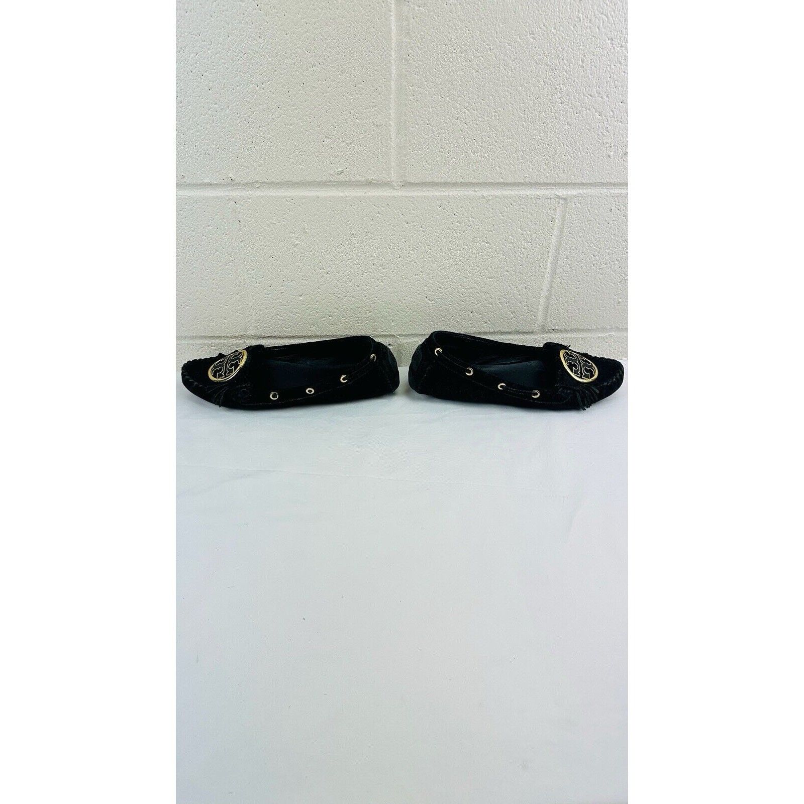Tory Burch Tory Burch Alexandra Black Suede Moccasin Loafers Flat 11 Size US 11 / IT 41 - 10 Thumbnail