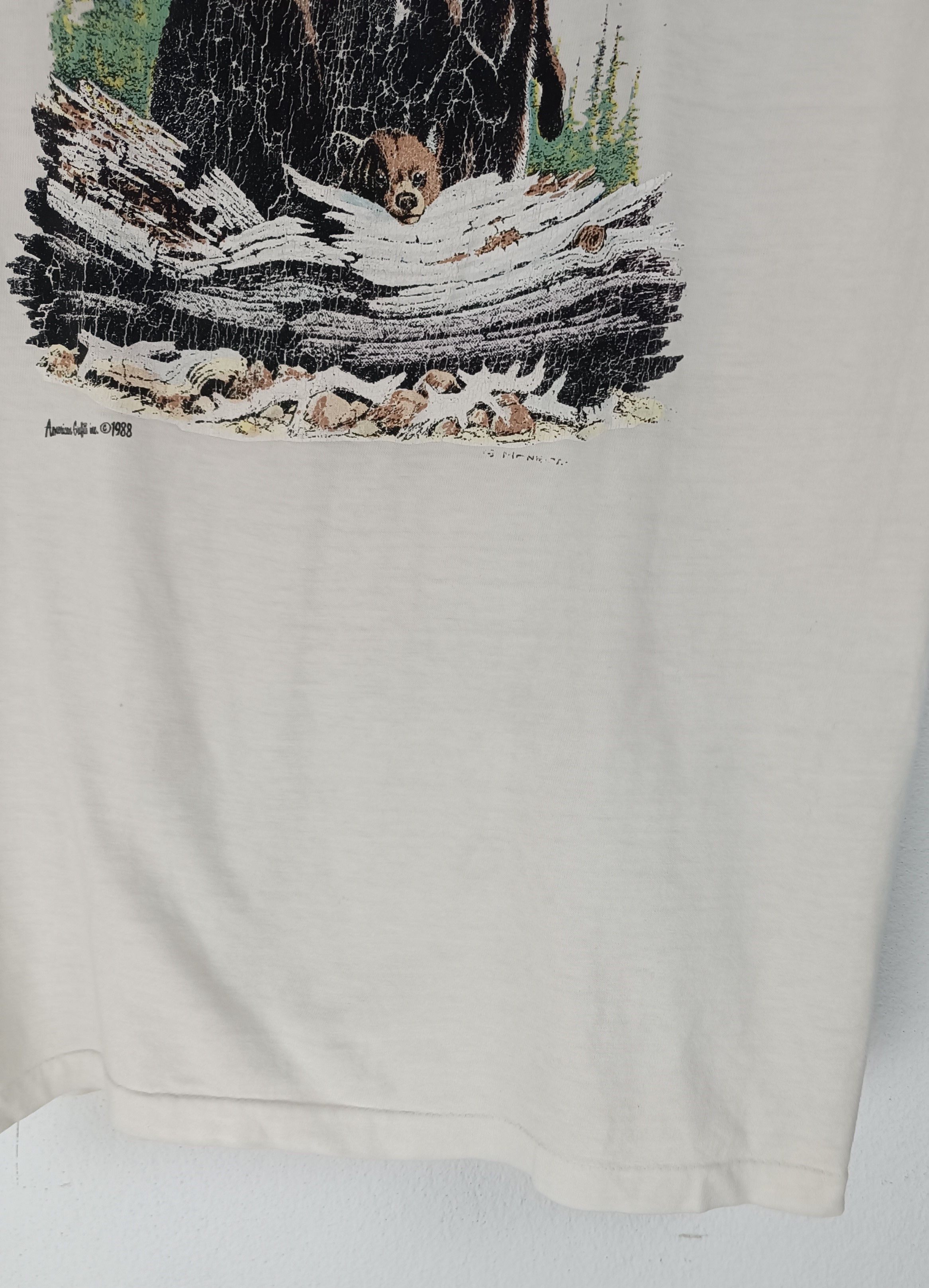 Vintage RARE🔥VINTAGE 80'S BLACK BEAR COLLECTOR ANIMAL HABITAT TEE Size US M / EU 48-50 / 2 - 12 Thumbnail