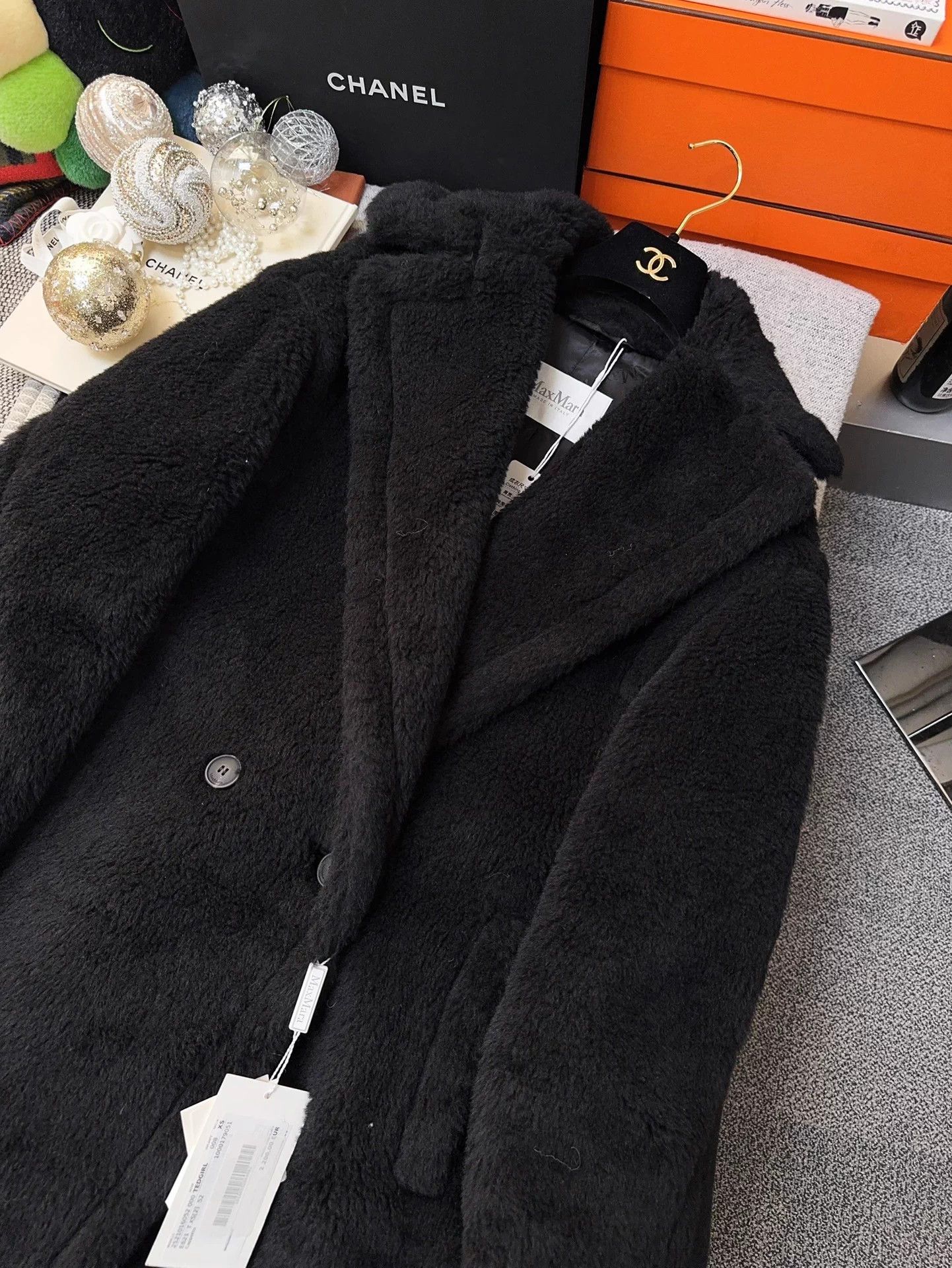 Max Mara MaxMara Teddy Black Coat XS Size XS / US 0-2 / IT 36-38 - 8 Thumbnail