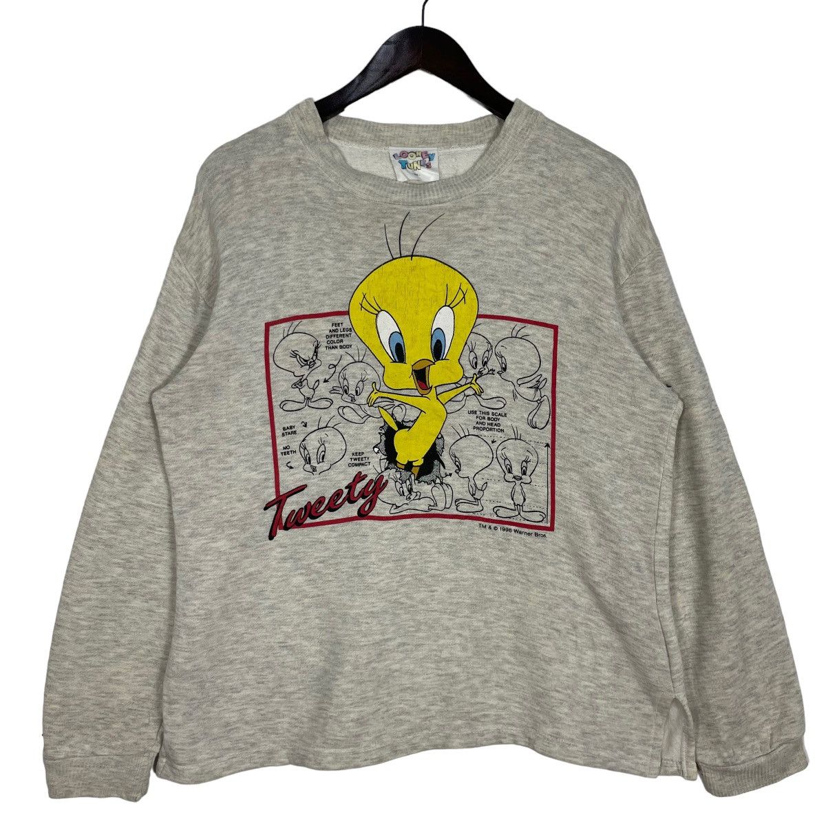 image of 90's Warner Bros X Looney Tunes Cartoon Network in Silver, Men's (Size Medium)