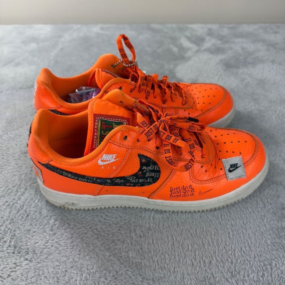 Nike Nike Air Force 1 Just Do It Bright Orange Men’s Sneakers Si Size US 8 / EU 41 - 7 Thumbnail