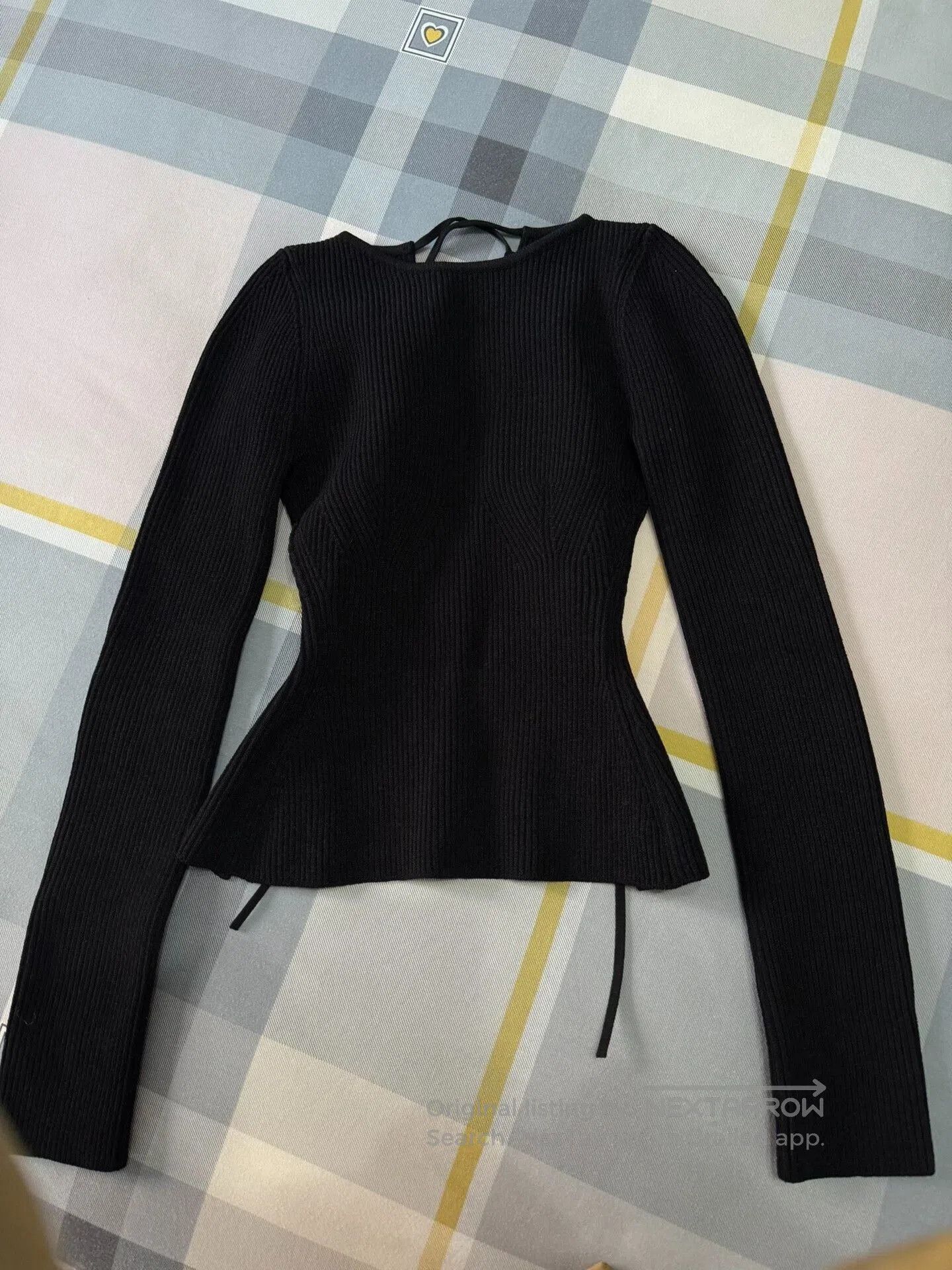 KHAITE Khaite Ribbed Knit Top with Back Tie. Size M / US 6-8 / IT 42-44 - 1 Thumbnail