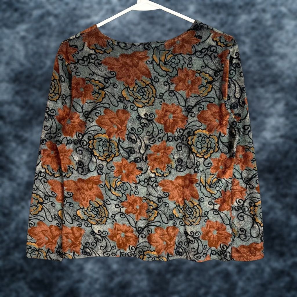 Vintage VINTAGE Jaipur Womens Size Medium Petite Floral Long Sleeve Top Size M / US 6-8 / IT 42-44 - 1 Thumbnail