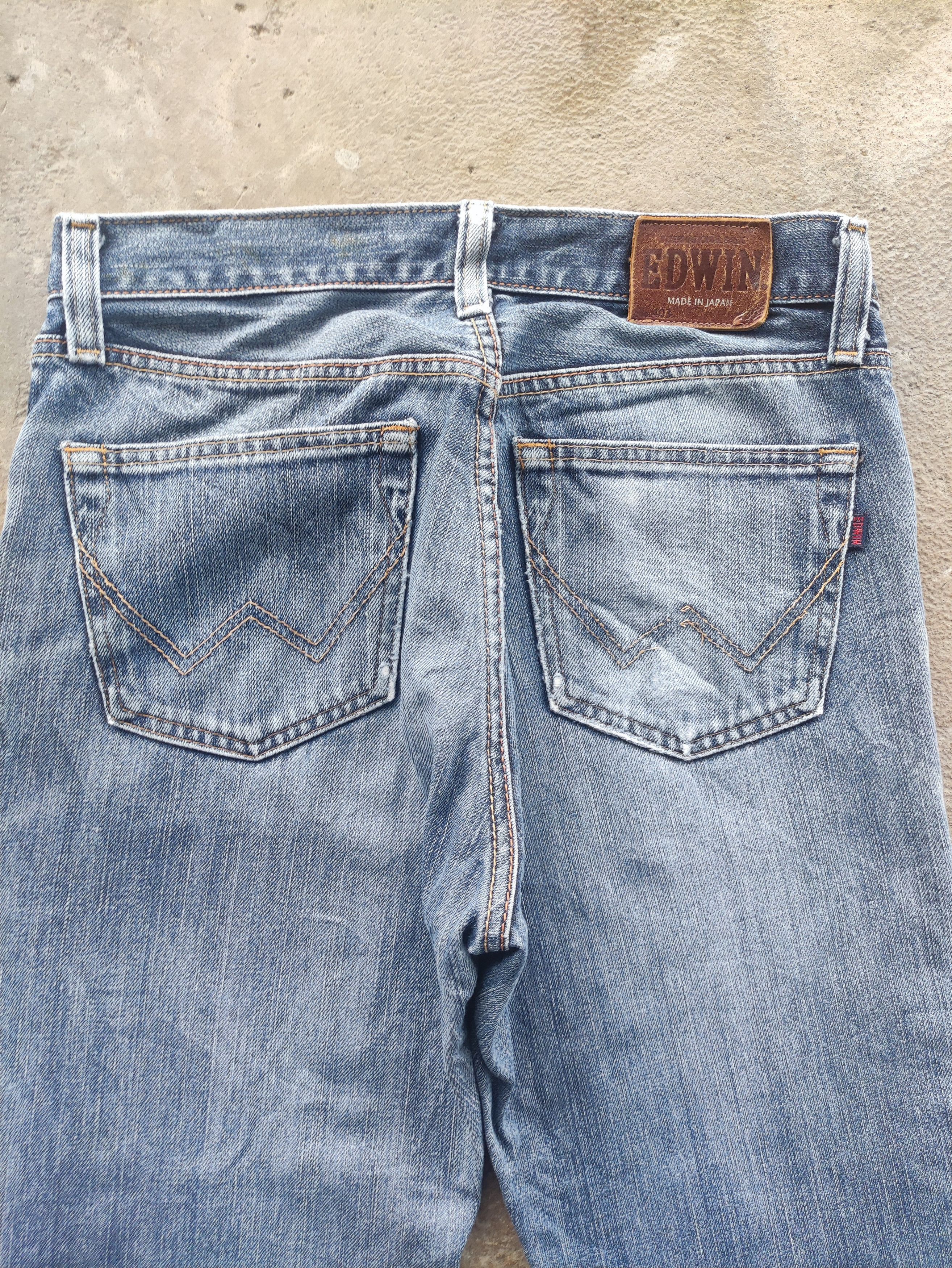 Edwin Vintage Edwin 403 Japan Distress Faded Denim Pants Size US 31 - 10 Thumbnail