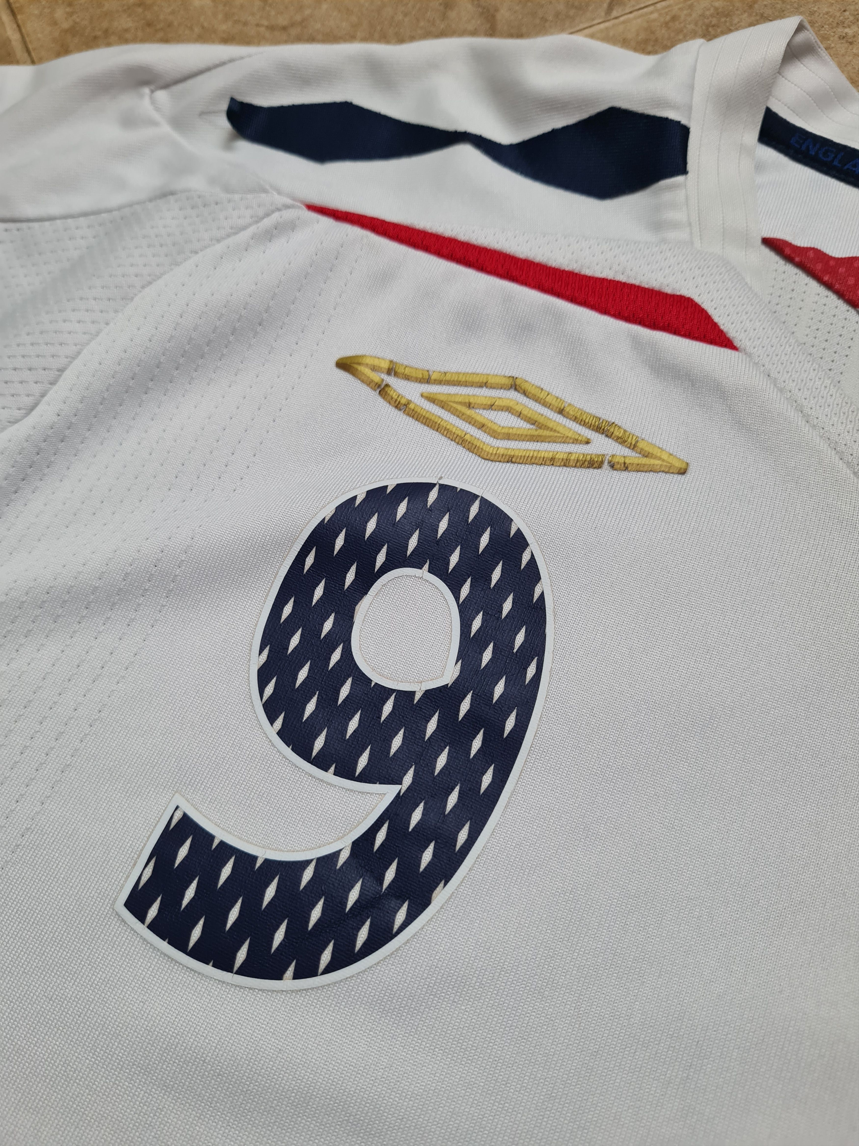 Umbro Vintage Umbro #9 Rooney ENGLAND 2008/2010 Football Soccer Size US L / EU 52-54 / 3 - 8 Thumbnail
