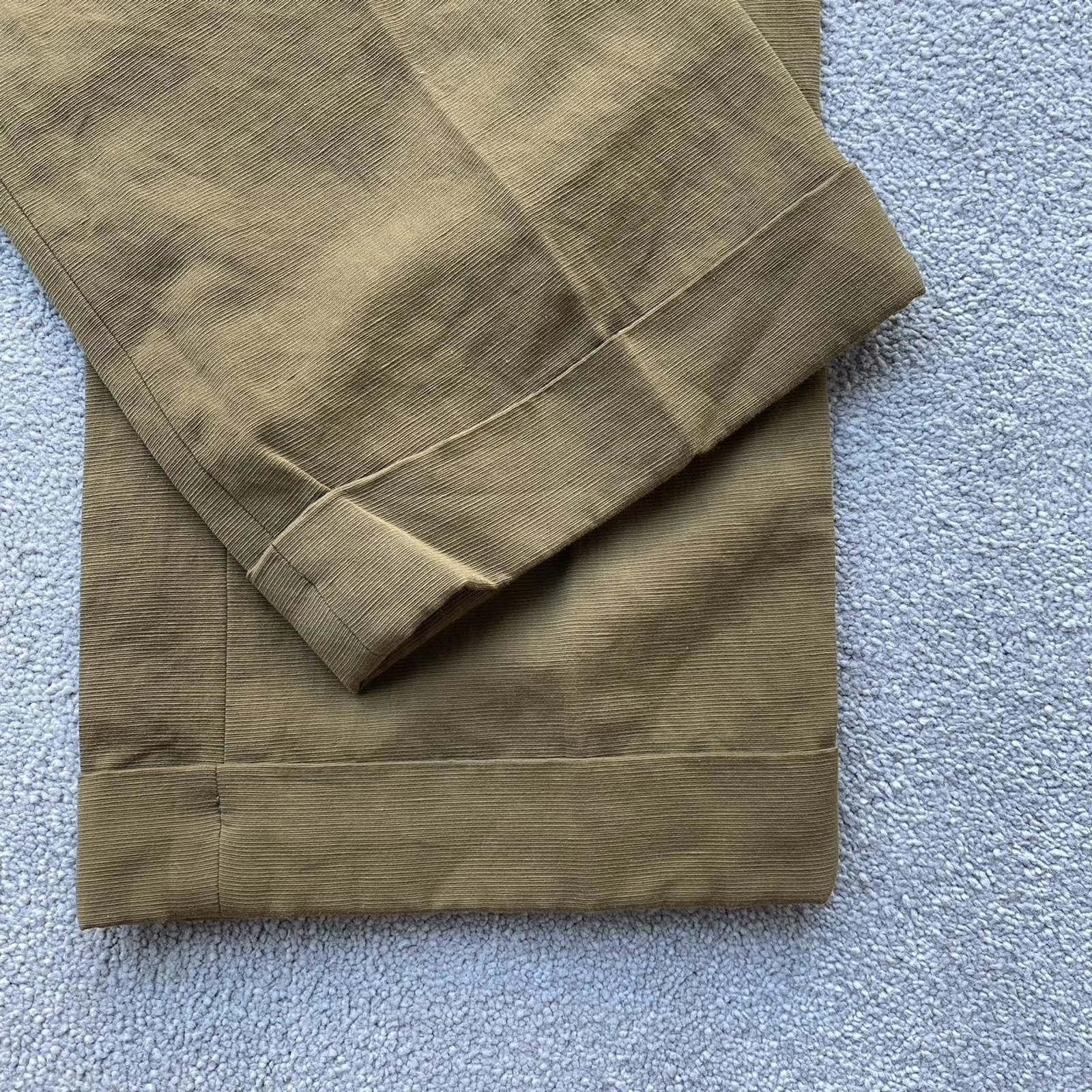 Dries Van Noten Dries Van Noten Women’s Cotton Linen Cuffed Trousers Size 24" / US 00 / IT 34 - 5 Thumbnail