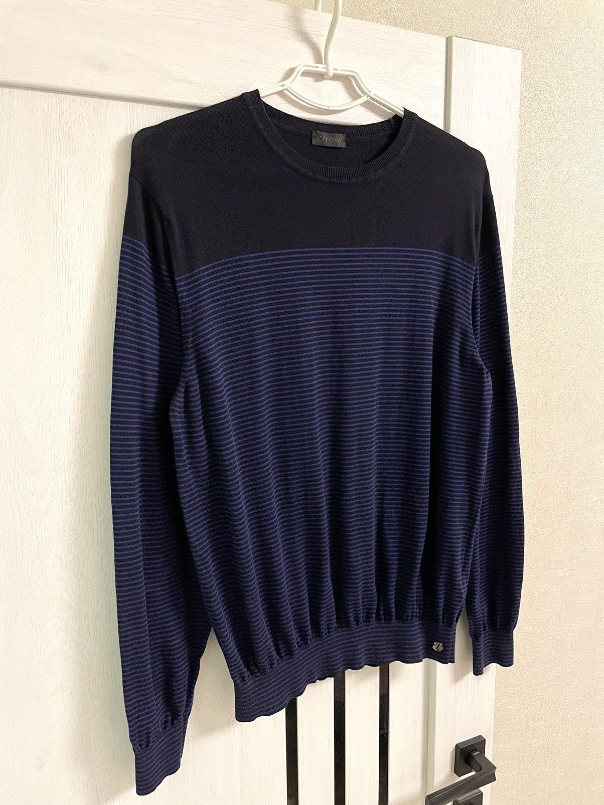 Ermenegildo Zegna Z Zegna Ermenegildo Striped Cotton Sweater Pullover Size US L / EU 52-54 / 3 - 6 Thumbnail