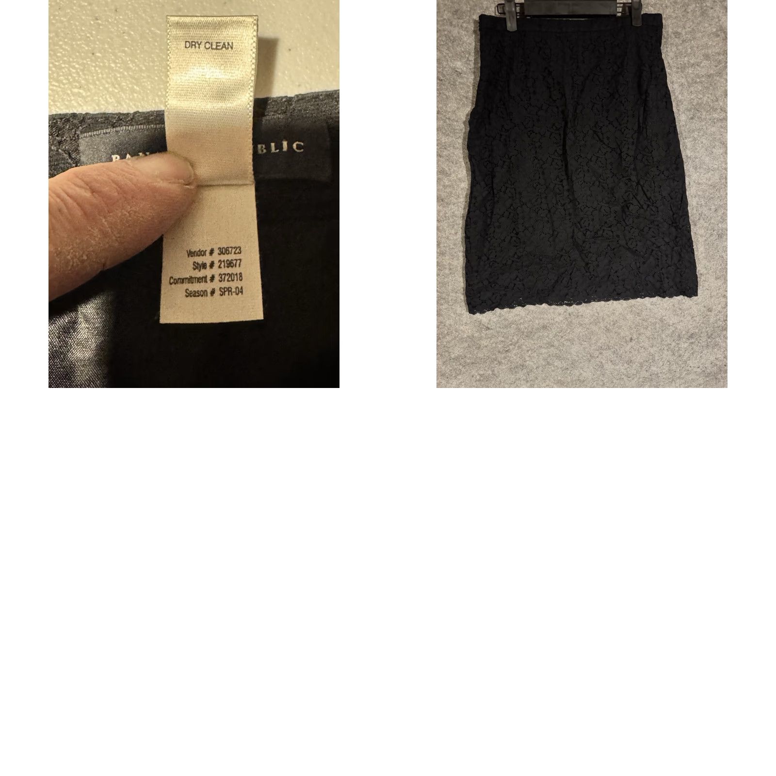 Banana Republic VINTAGE Banana Republic Skirt Size 6 Lace Feminine Coquette Office Romantic Y2K Black Knee Length Pencil Women Mens? Size 28" / US 6 / IT 42 - 8 Thumbnail