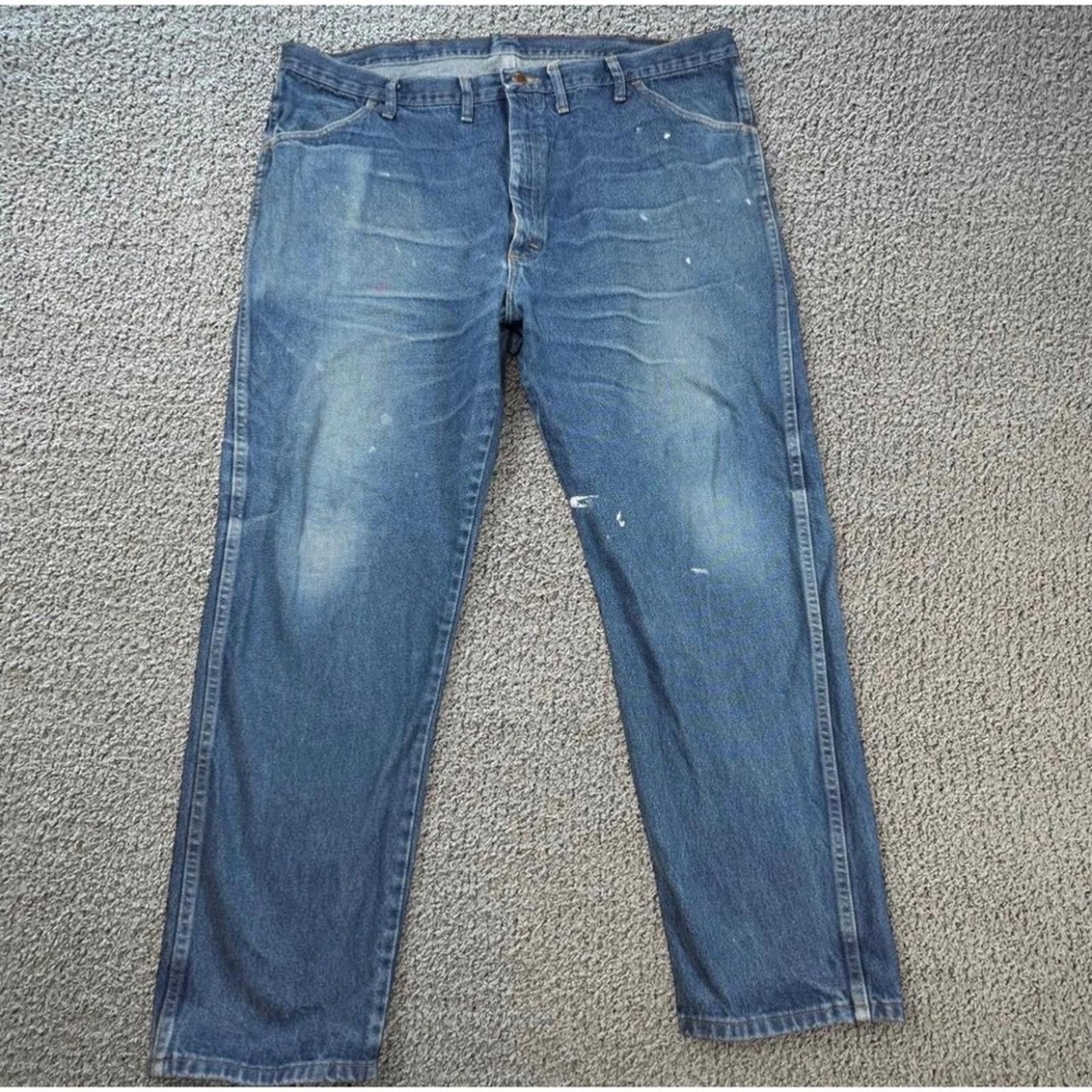 Rustler Rustler Workwear Jeans Mens 46x32 Distressed Faded Carpenter Size US 44 / EU 60 - 1 Thumbnail