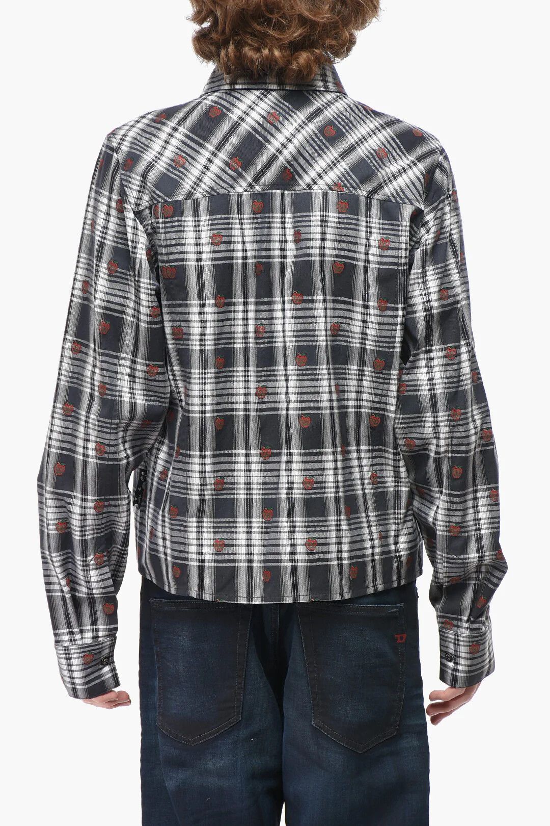 Off-White og1mm0526 Cotton-Blend Sahariana Shirt in Dark Gray/White Size US M / EU 48-50 / 2 - 3 Thumbnail
