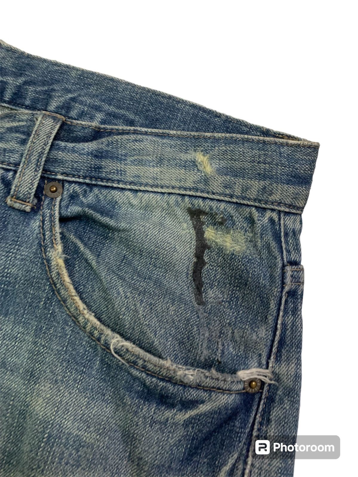 Beams Plus 💥Vintage Beams Plus Ripped Denim Size US 34 / EU 50 - 5 Thumbnail