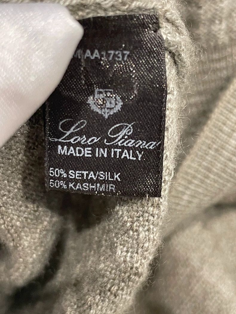 Loro Piana LORO PIANA Green bean paste, silk and cashmere sweater Size US XXL / EU 58 / 5 - 4 Thumbnail