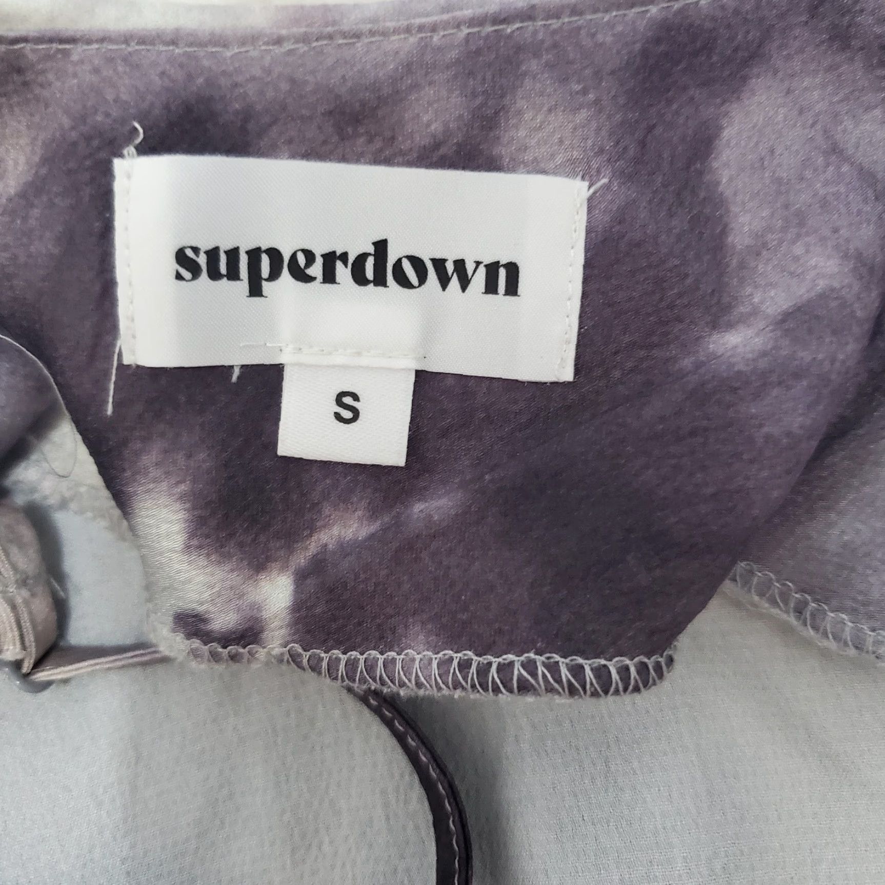 superdown VINTAGE Superdown Revolve Krystal Slit Maxi Dress Women S Grey Tie Dye Sleeveless Slip Size S / US 4 / IT 40 - 3 Thumbnail