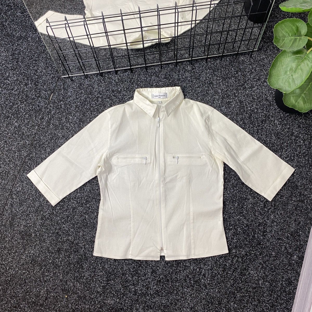 ANNE FONTAINE × Vintage ANNE FONTAINE VINTAGE AVANT GARDE SHIRT Size XS / US 0-2 / IT 36-38 - 2 Thumbnail