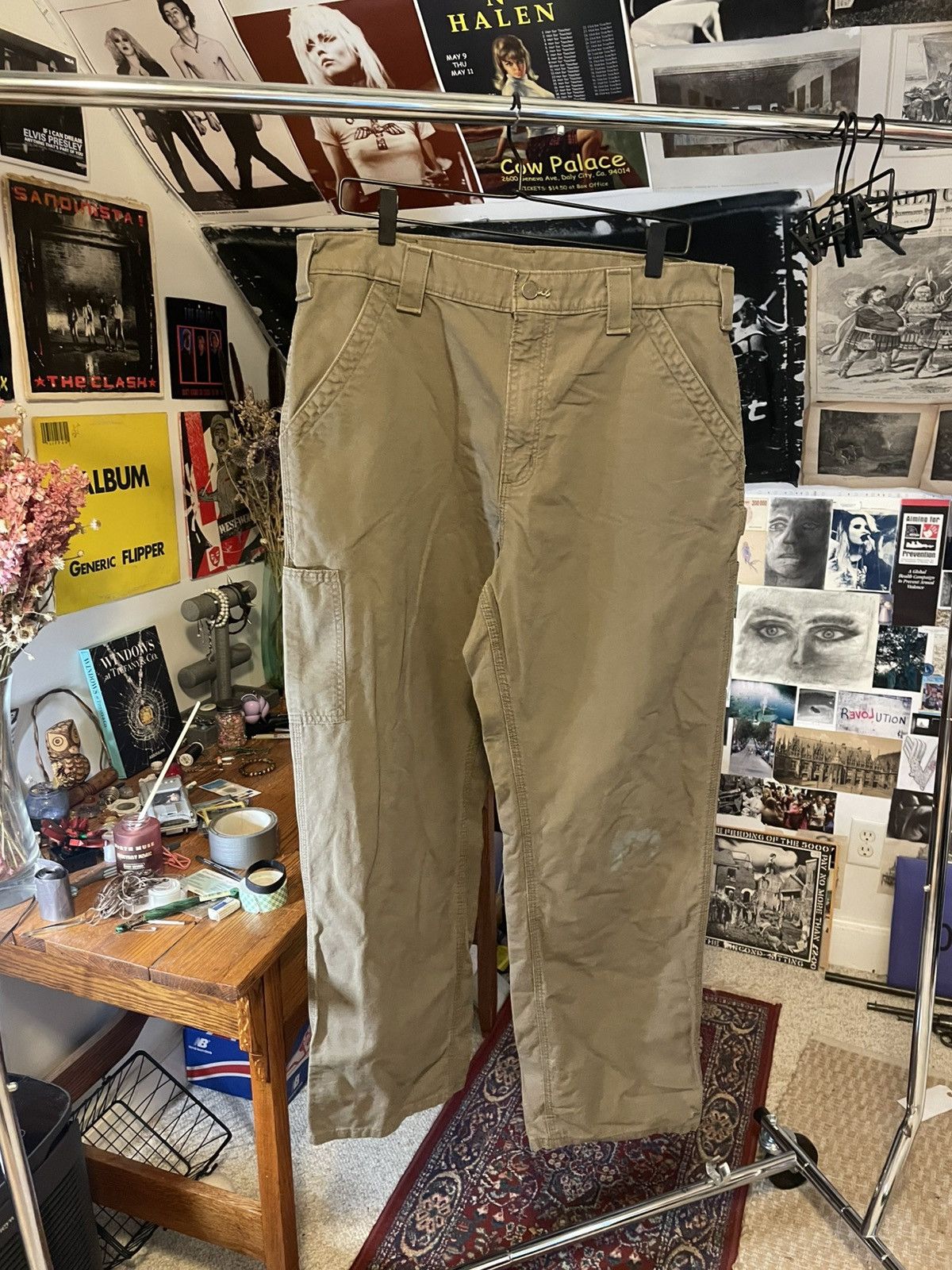 Carhartt Brown Carharrt painters pants Size US 35 - 1 Thumbnail