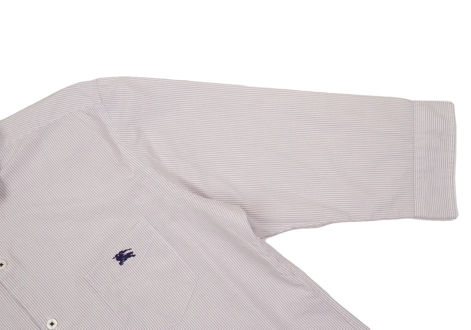 Burberry Cotton Stripe 7/8 Sleeve Shirt in Light Purple Size US S / EU 44-46 / 1 - 8 Thumbnail