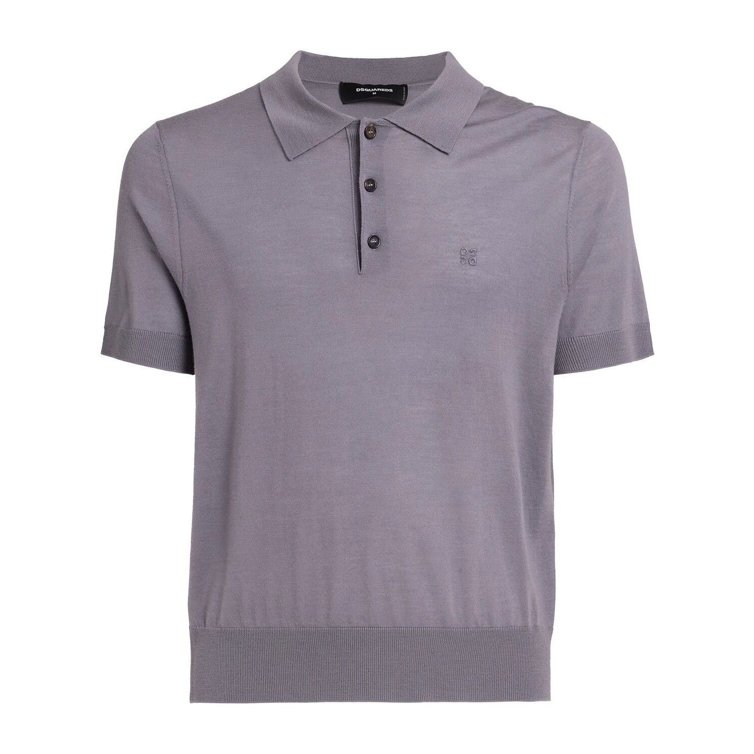 Dsquared2 DSQUARED2 Gray Wool Polo Shirt New & Authentic (Men's size:X Size US XL / EU 56 / 4 - 1 Thumbnail