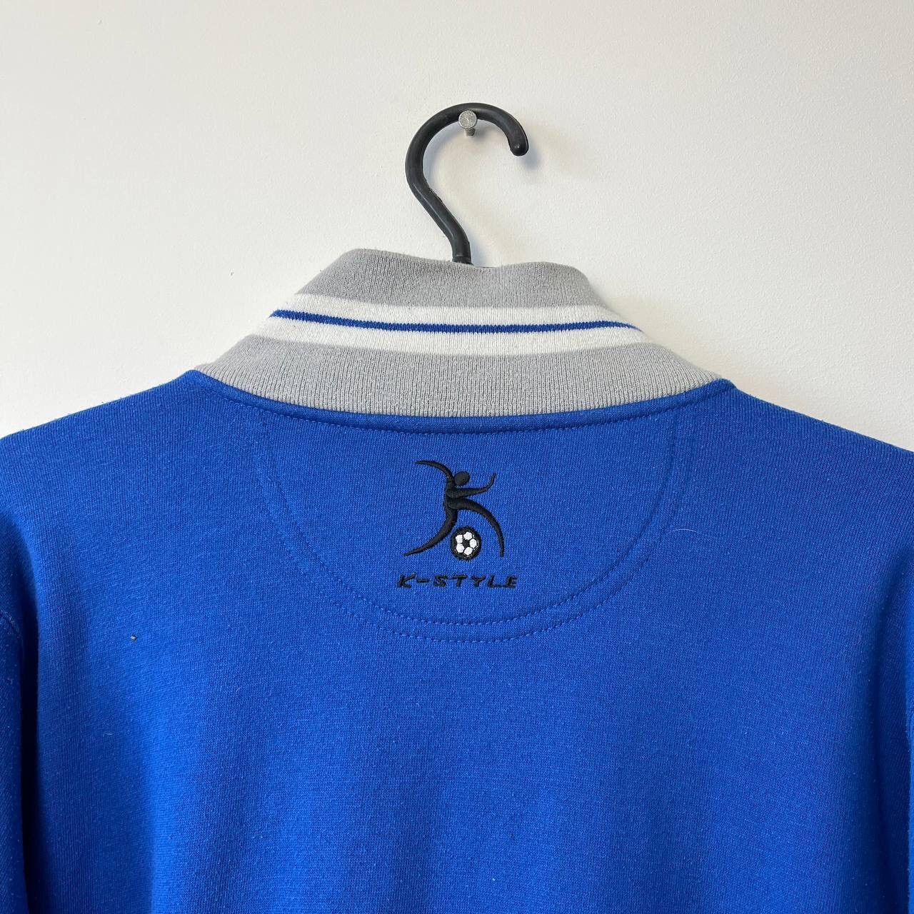 Vintage Y2K Rare 🇮🇹 Blue Italia Team big center logo Soccer Zip Size US M / EU 48-50 / 2 - 8 Thumbnail