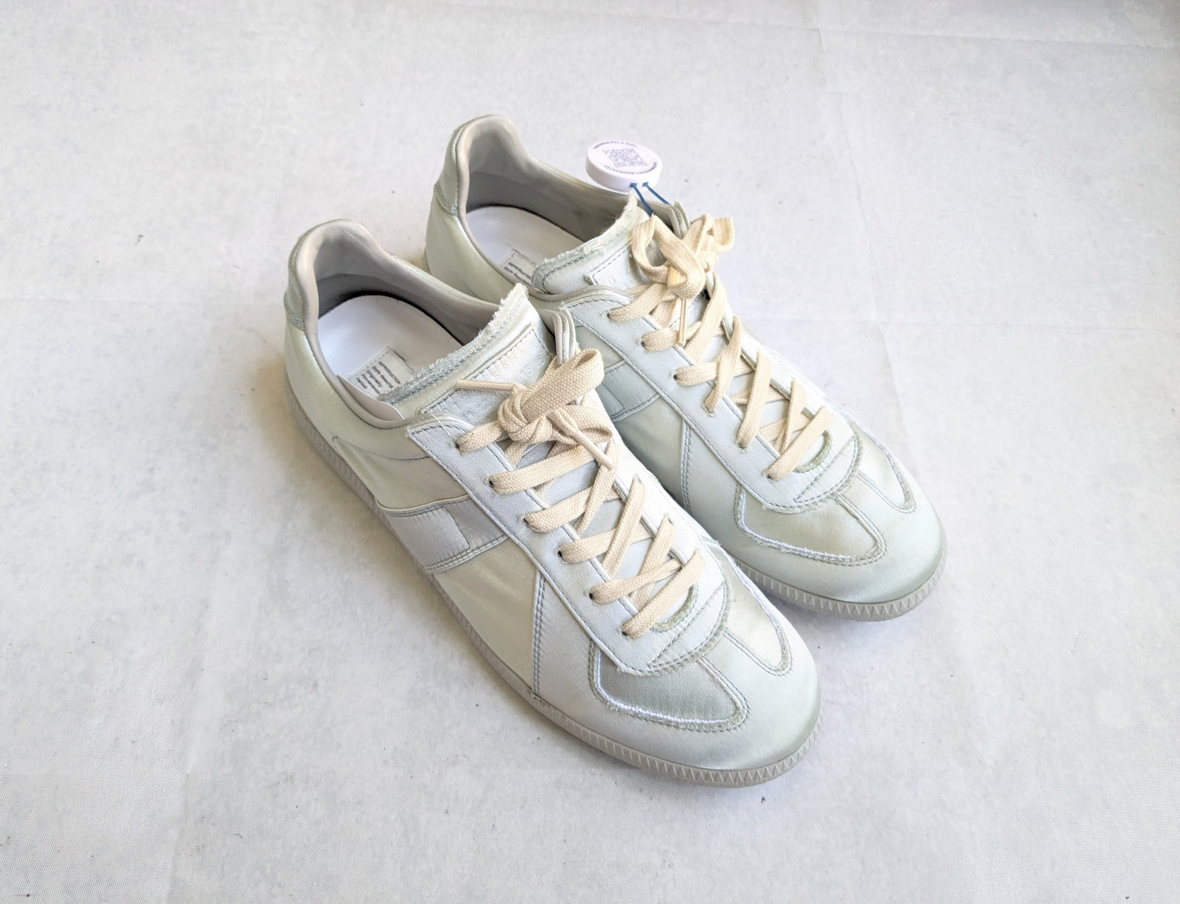 Maison Margiela Maison Margiela GAT Replica Blue Satin 9 42 Low Leather Size US 9 / EU 42 - 4 Thumbnail