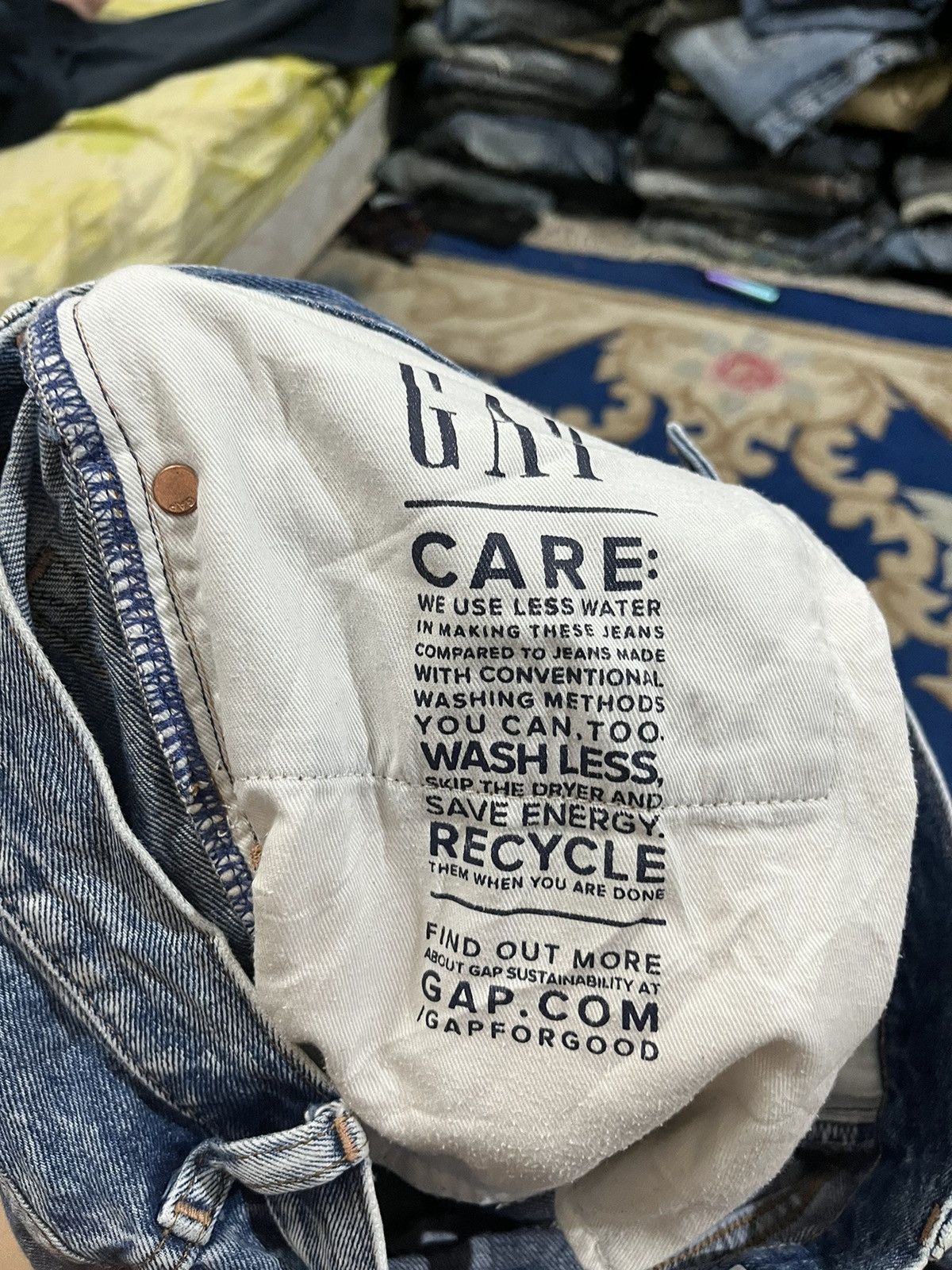 Gap Vintage GAP Bootcut Distressed Denim Size US 33 - 9 Thumbnail