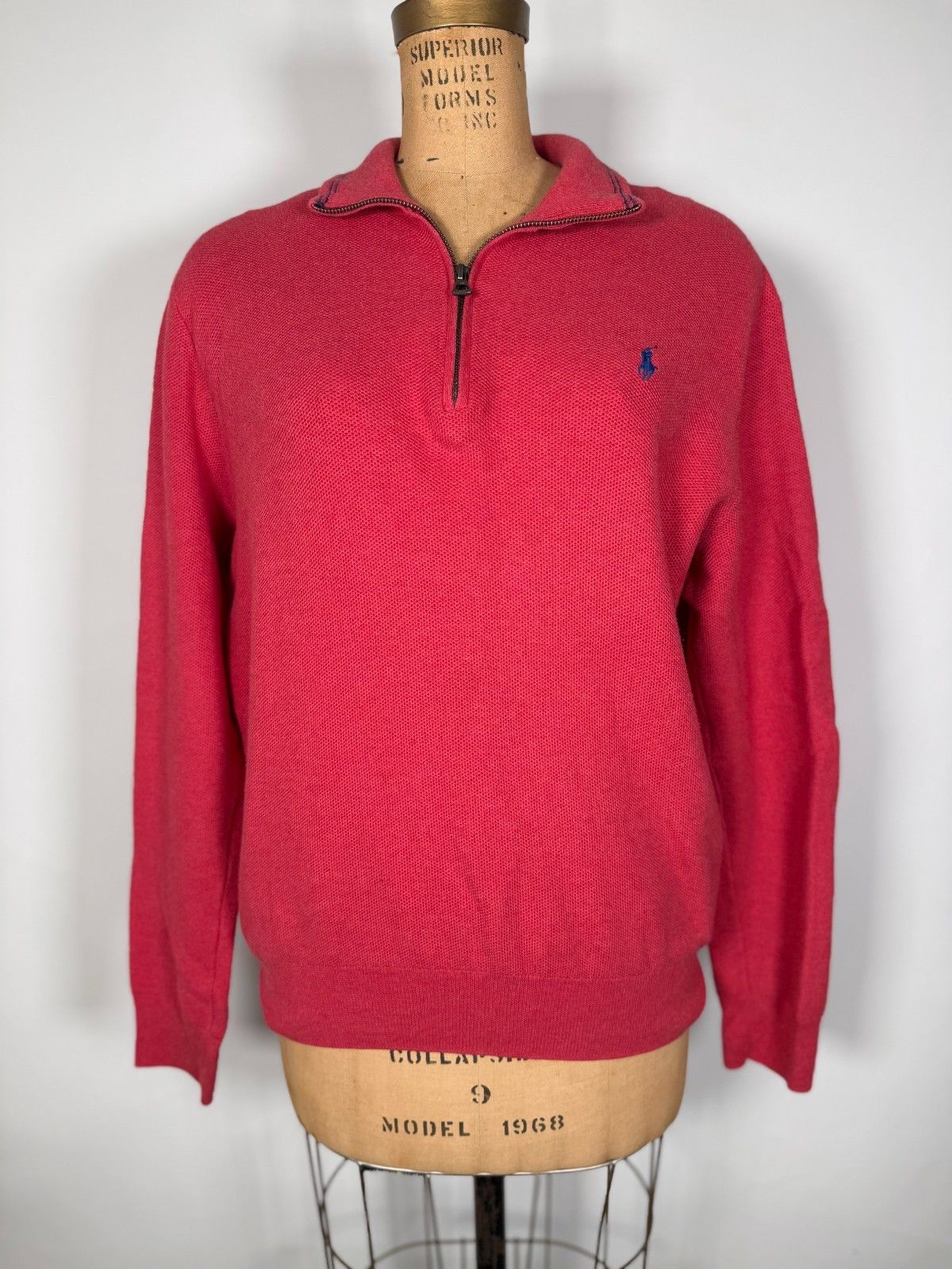 Polo Ralph Lauren Vintage Polo Ralph Lauren Pima Cotton 1/4 Zip Sweater Size US M / EU 48-50 / 2 - 1 Thumbnail