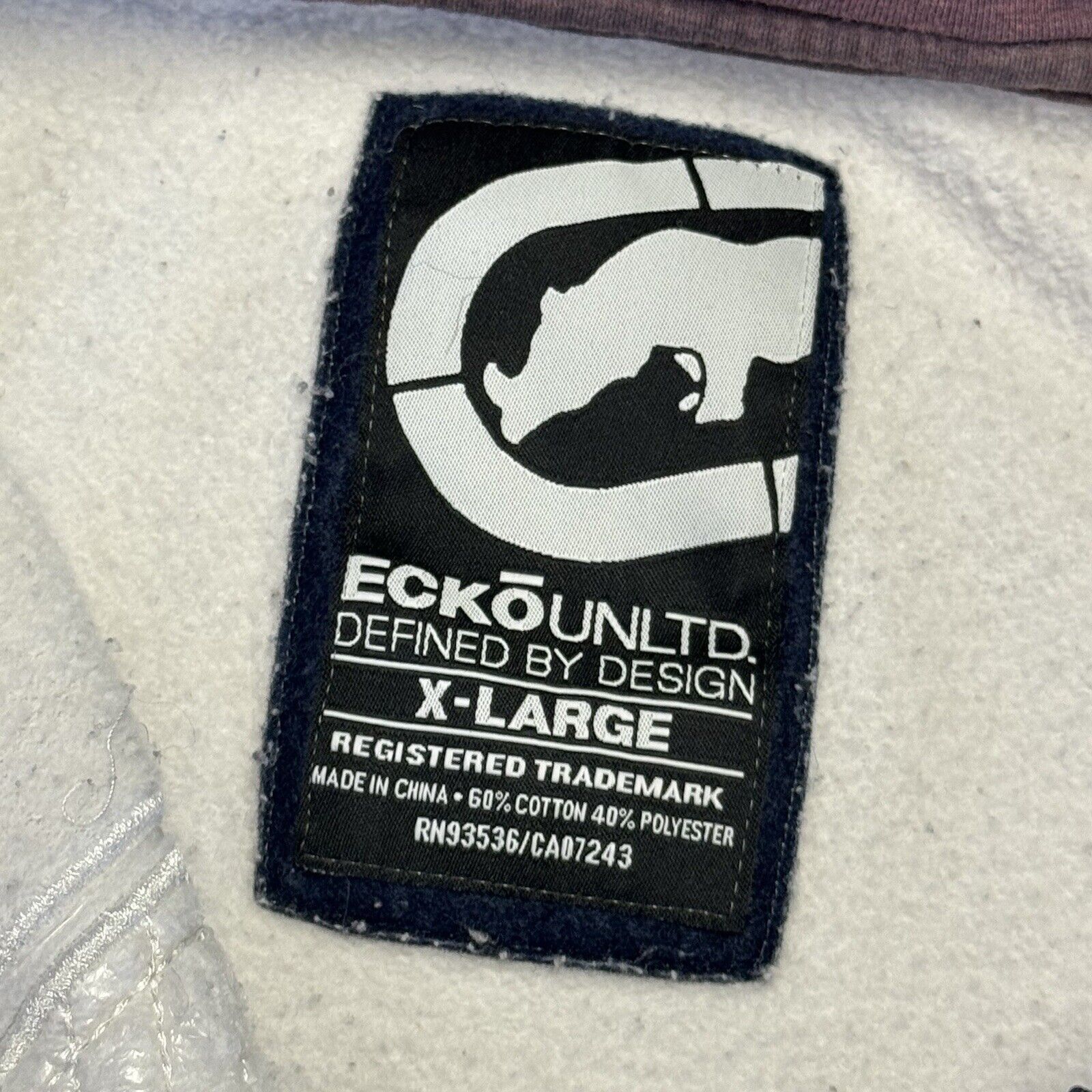 Ecko Unltd. Ecko Unltd Hoodie Adult XL White Embroidered Full Zip Street Size US XL / EU 56 / 4 - 14 Thumbnail