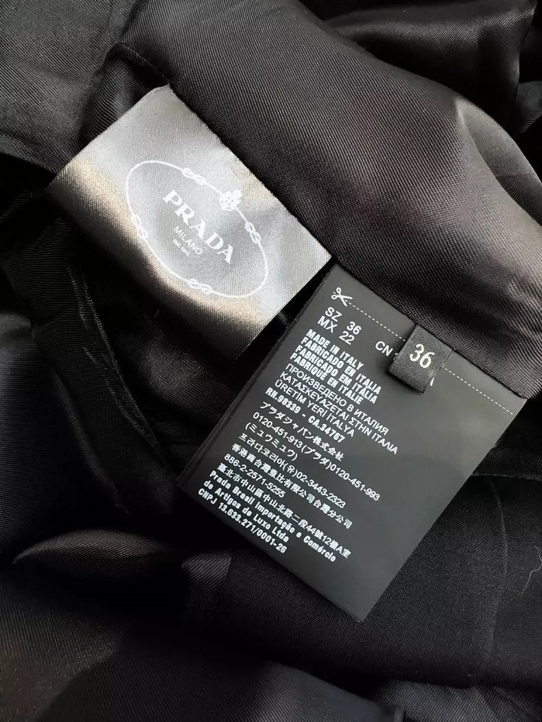 Prada Prada Black Long Belted Dress Coat-2506 Size S / US 4 / IT 40 - 6 Thumbnail