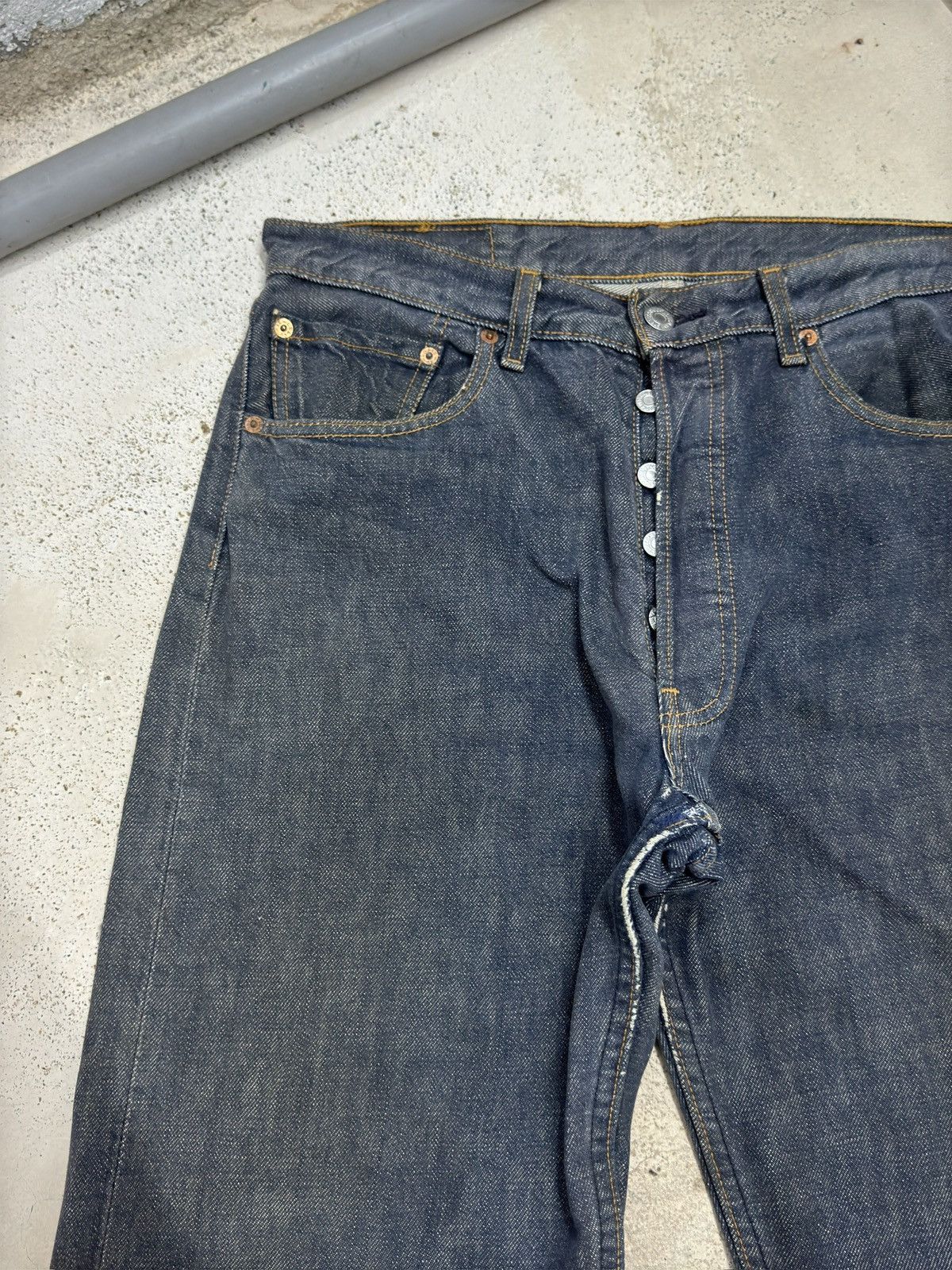 Levi's Vintage Levi’s 501 Rusty Mud Wash Distressed Jeans Size US 31 - 4 Thumbnail