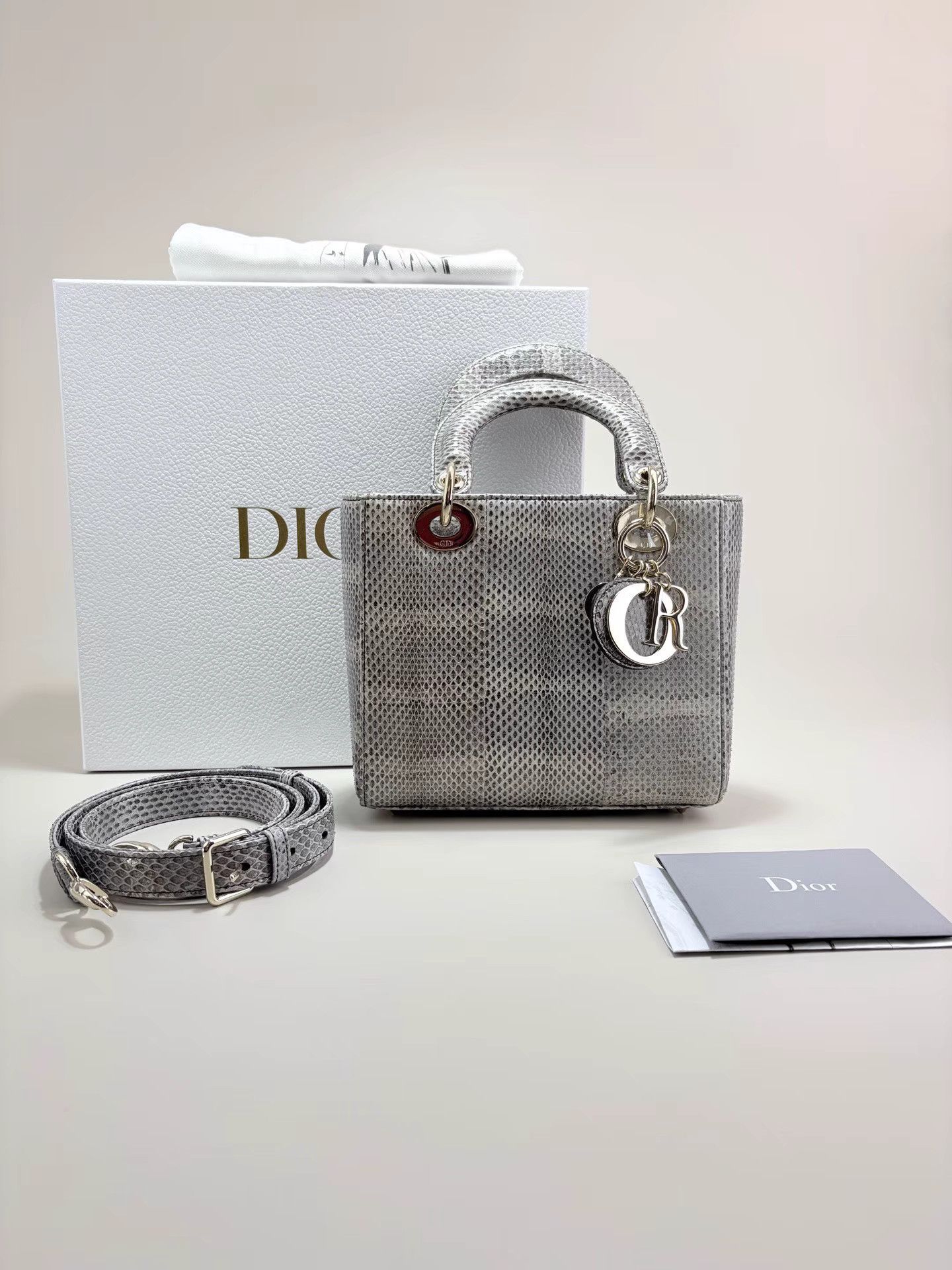Dior DIOR Lady Dior Snakeskin 4-Grid Crossbody K1 Size ONE SIZE - 1 Thumbnail
