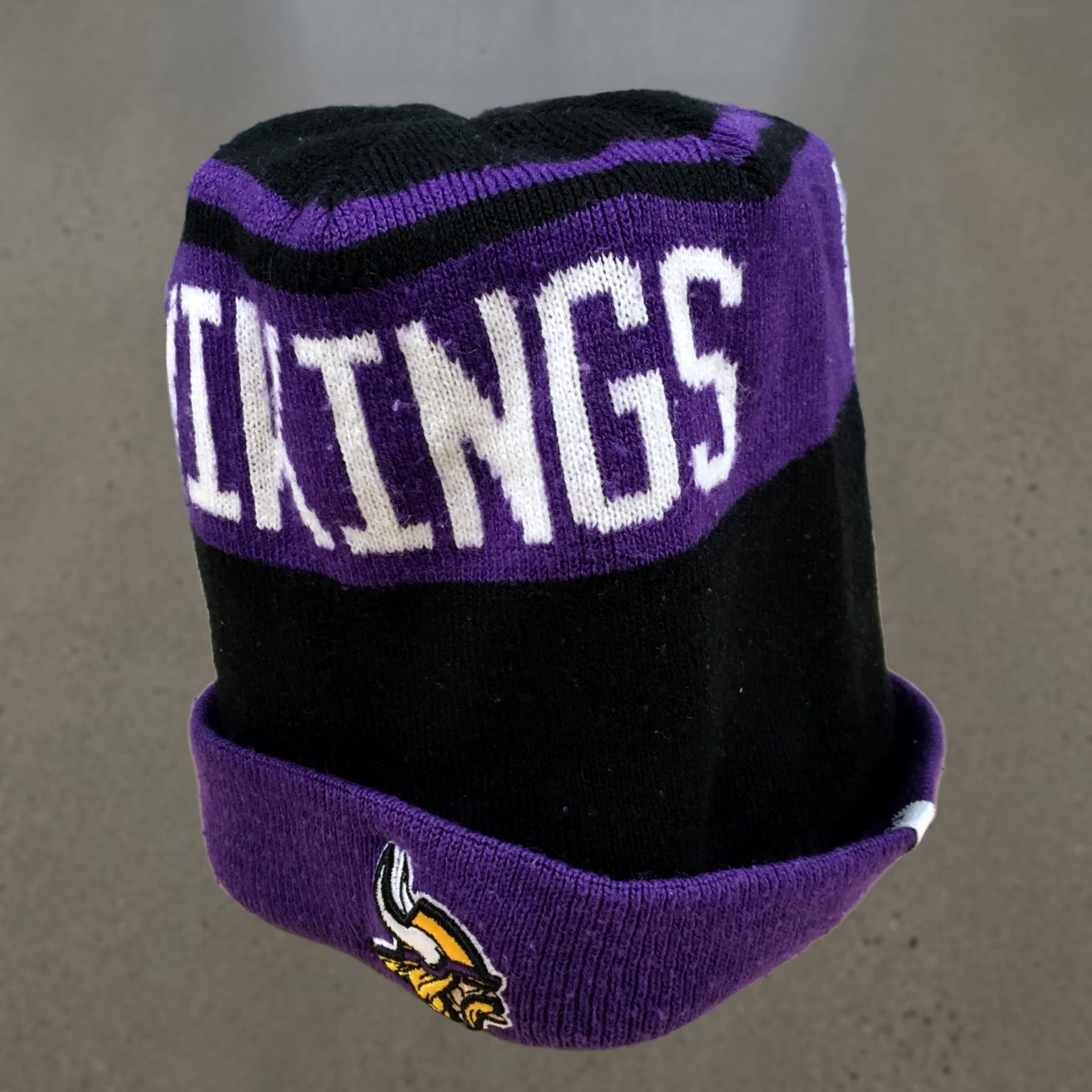 47 47 Minnesota Vikings NFL Winter Beanie Hat Unisex Purple OS Knitted Acrylic Size ONE SIZE - 1 Thumbnail