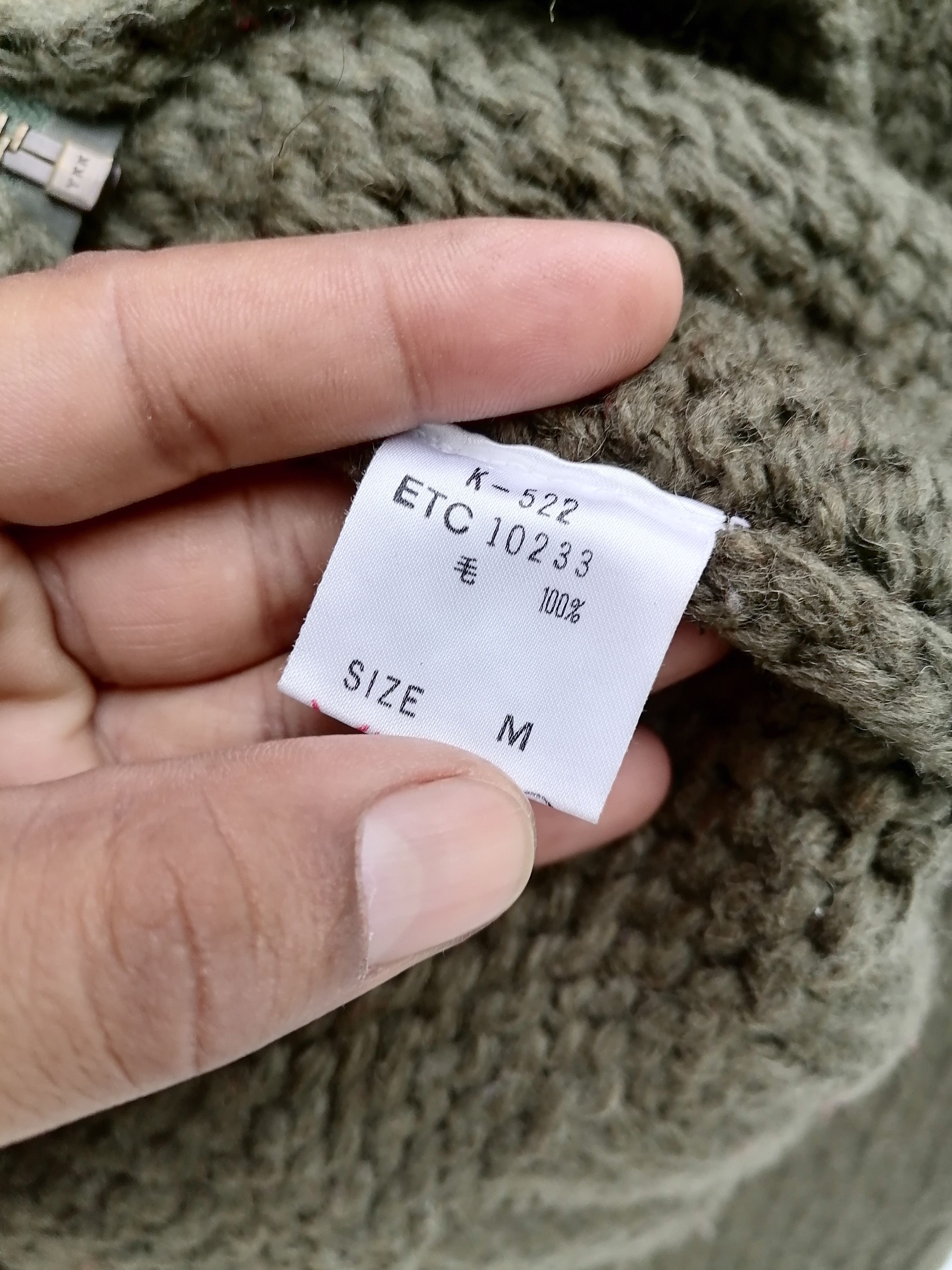 Japanese Brand RNA Heavyweight Cowichan Knit Zipper Cardigan Size US S / EU 44-46 / 1 - 7 Thumbnail