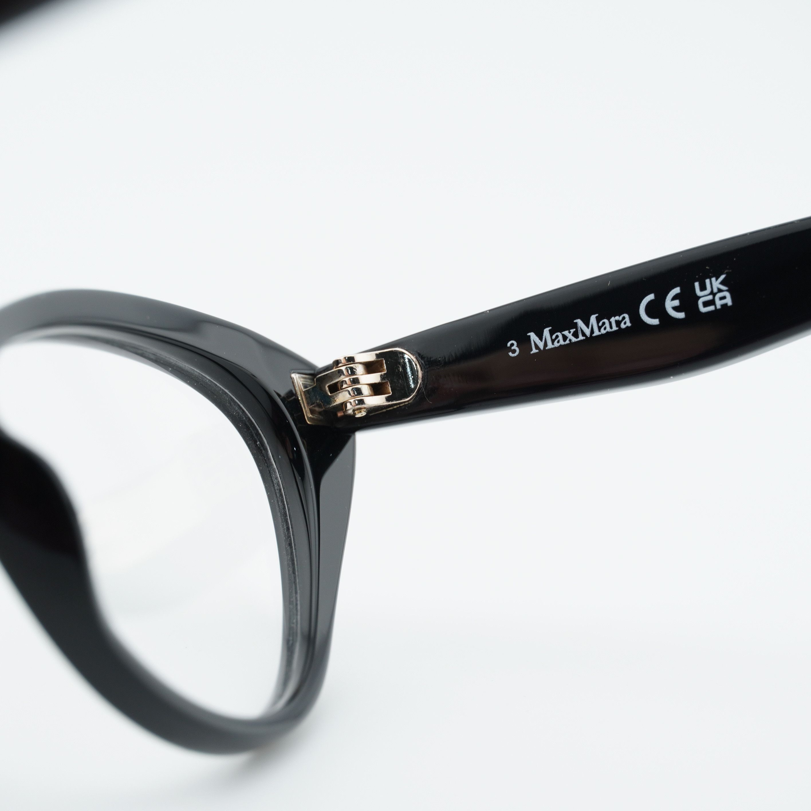 Max Mara Max Mara MM5083 001 Eyeglasses Black 53mm Cat Eye Frame Size ONE SIZE - 3 Thumbnail