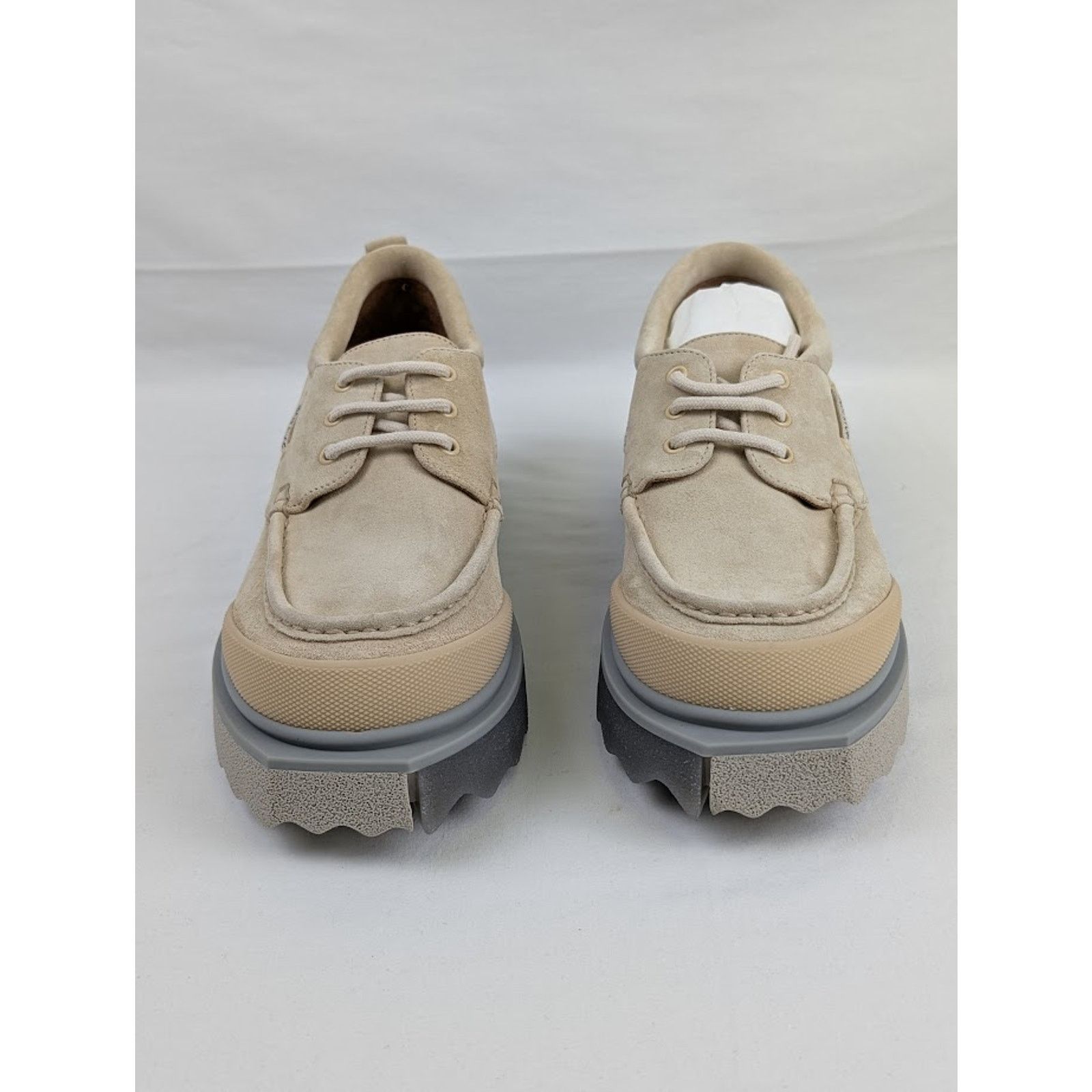 Off-White o1rshd1 Sponge Suede Boat Shoes in Beige Size US 12 / EU 45 - 7 Thumbnail
