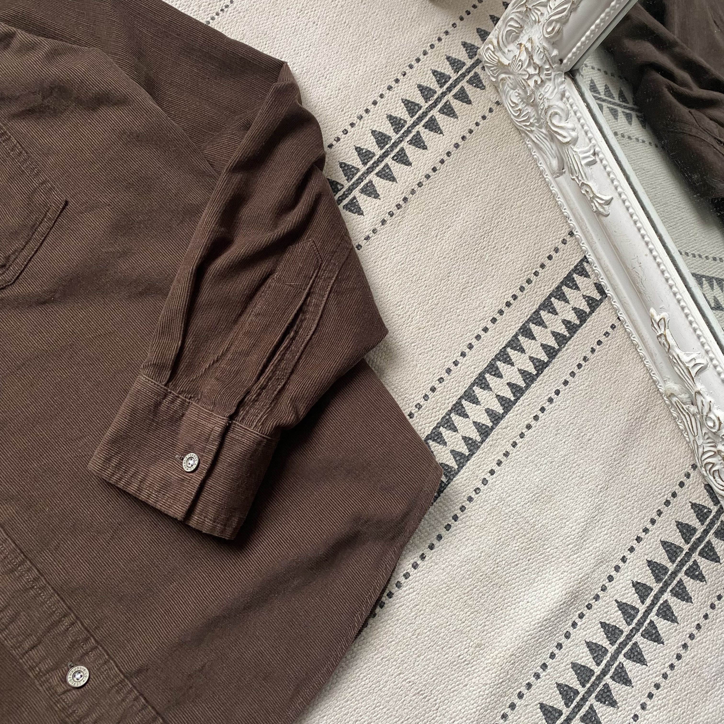 Levi's Vintage Clothing 🔥 Vintage 90s Levi's Shirt Brown Velvet Oversirt Western Size US M / EU 48-50 / 2 - 6 Thumbnail