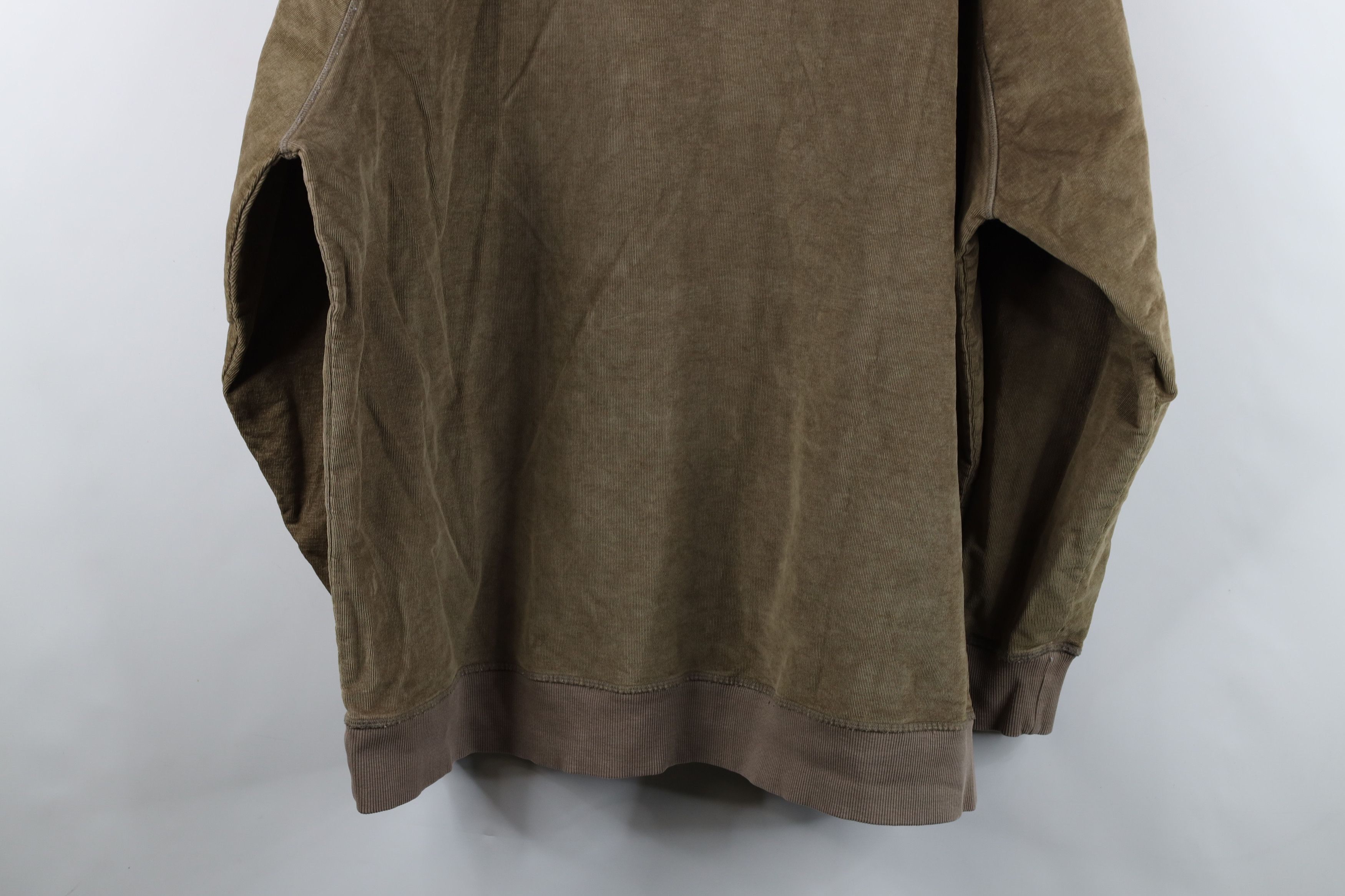 Vintage Vintage 90s Y2K Streetwear Heavyweight Corduroy Hoodie Beige Size US XXL / EU 58 / 5 - 14 Thumbnail