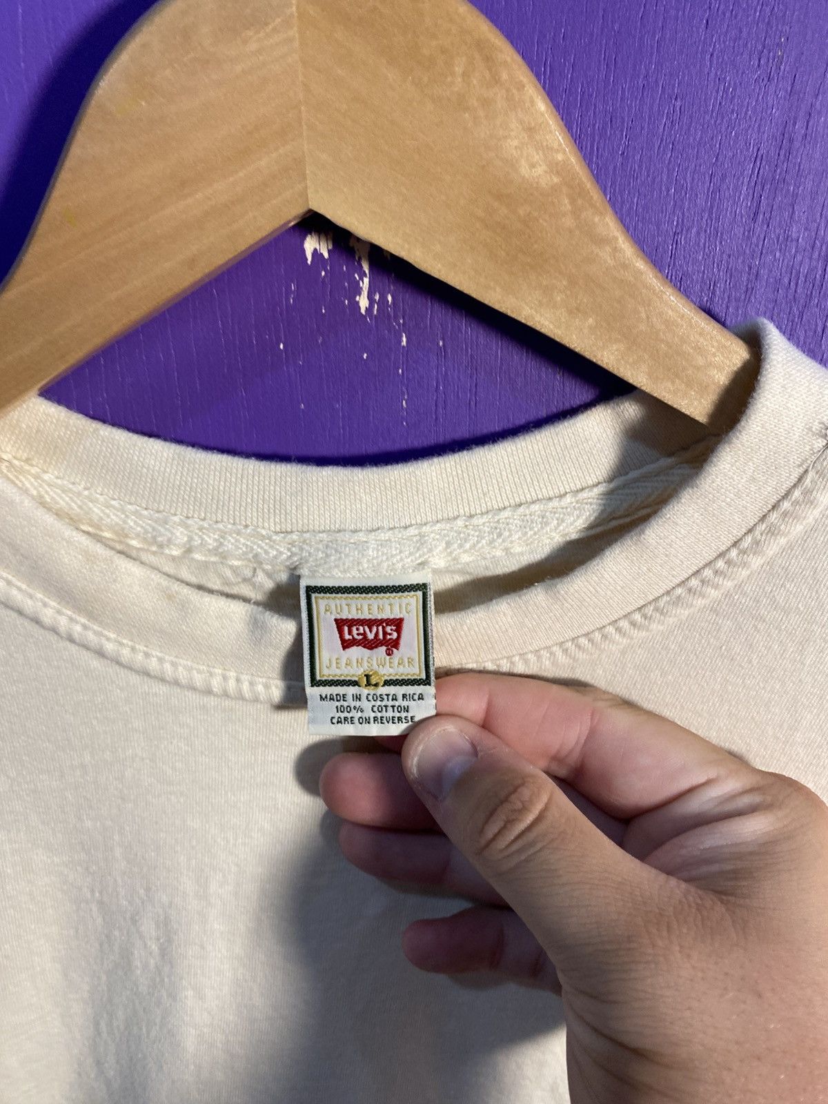 Levi's Vintage 90s Levis simple embroidered logo tee Size US L / EU 52-54 / 3 - 4 Thumbnail