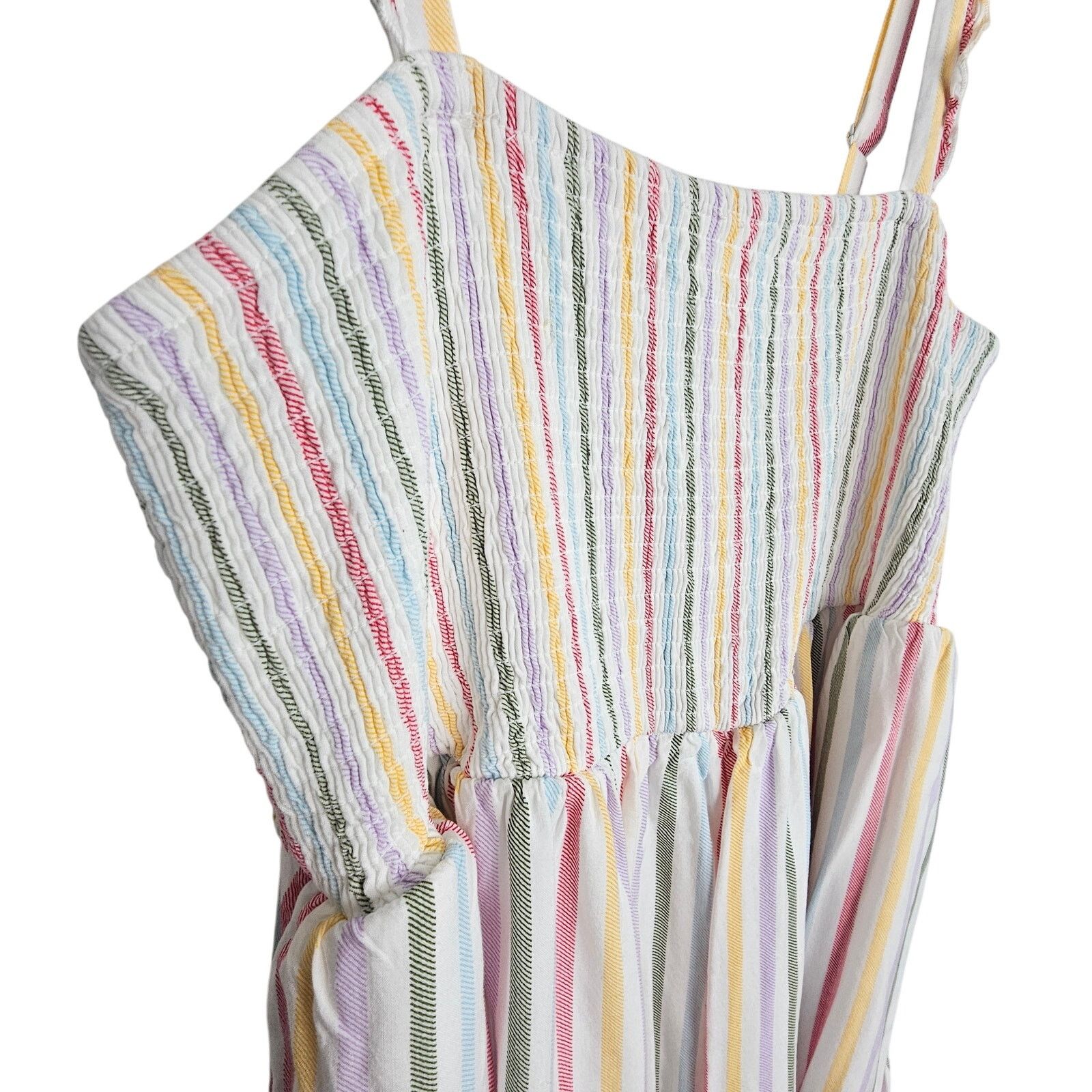 Corridor Torrid Challis Multi Stripe Ruffle Strap Midi Dress 1X Prep Size XL / US 12-14 / IT 48-50 - 6 Thumbnail