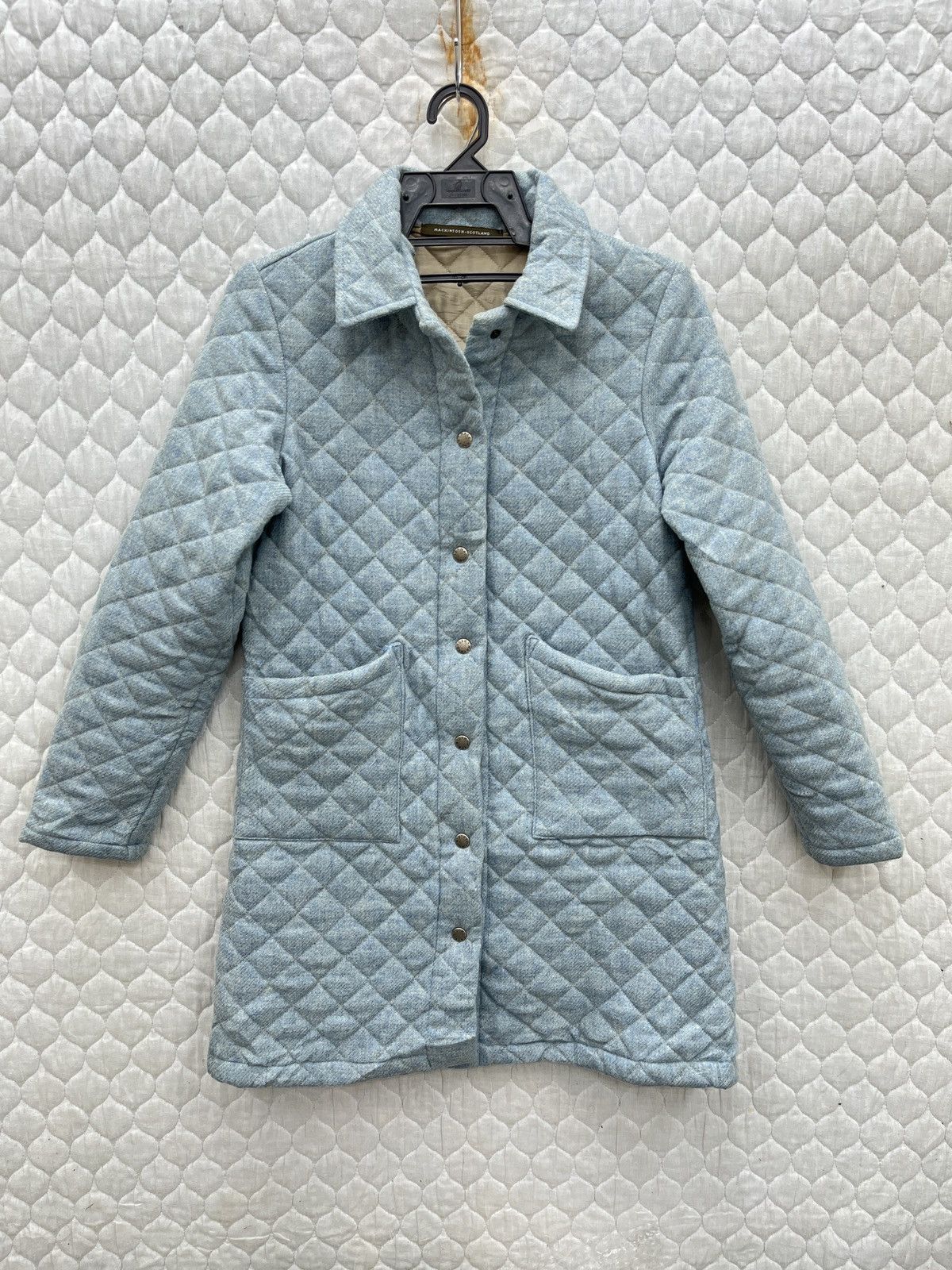 image of Archival Clothing Steals Mackintosh Quilted Jacket in Blue, Women's (Size Small)