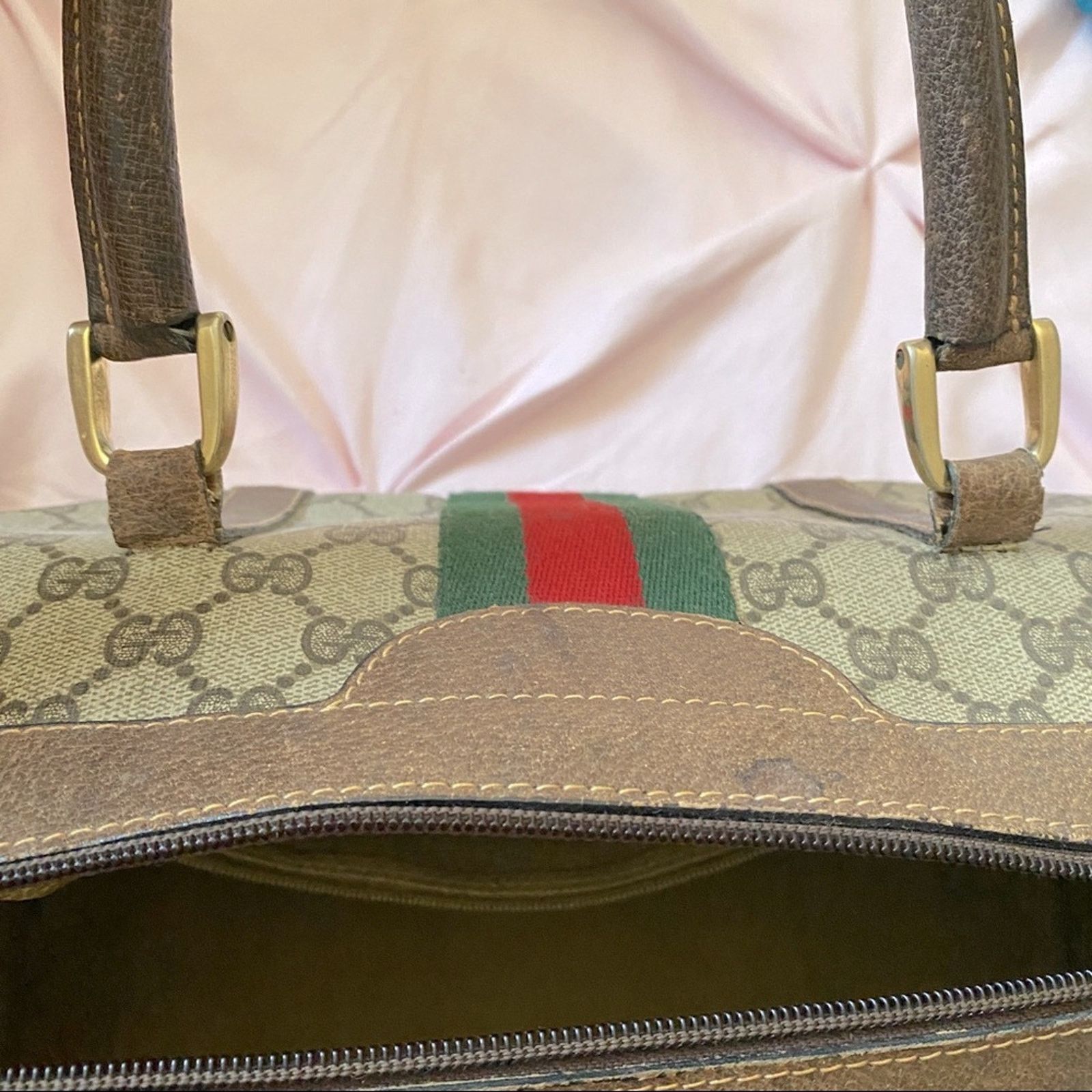 Gucci Gucci Carry All Boston Vintage Handbag GG Size ONE SIZE - 10 Thumbnail