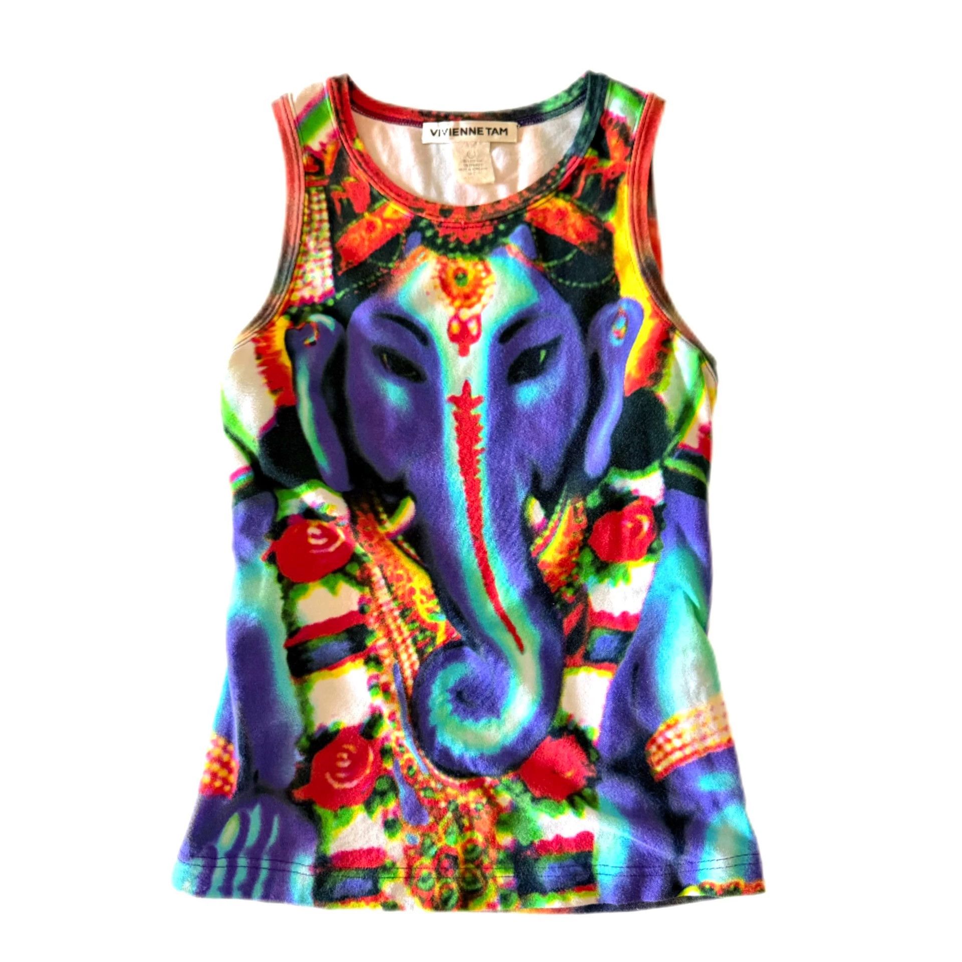 Vivienne Tam VIVIENNE TAM 90s Ganesh Neon Print Vest Size 0 Size XS / US 0-2 / IT 36-38 - 1 Thumbnail