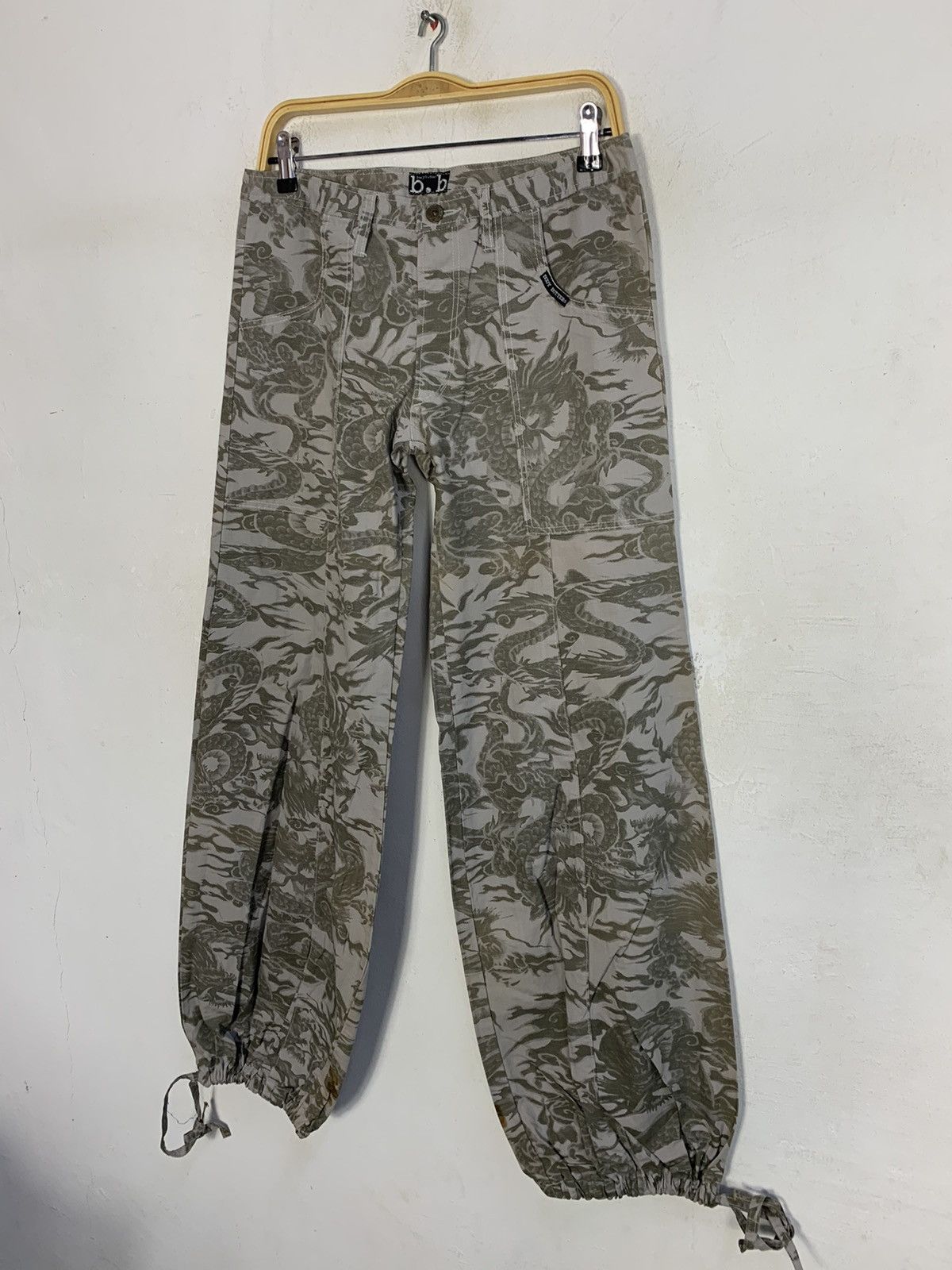 Japanese Brand Hype Body Butter Japan Dragon Design Camo Pant Denim Size US 31 - 5 Thumbnail