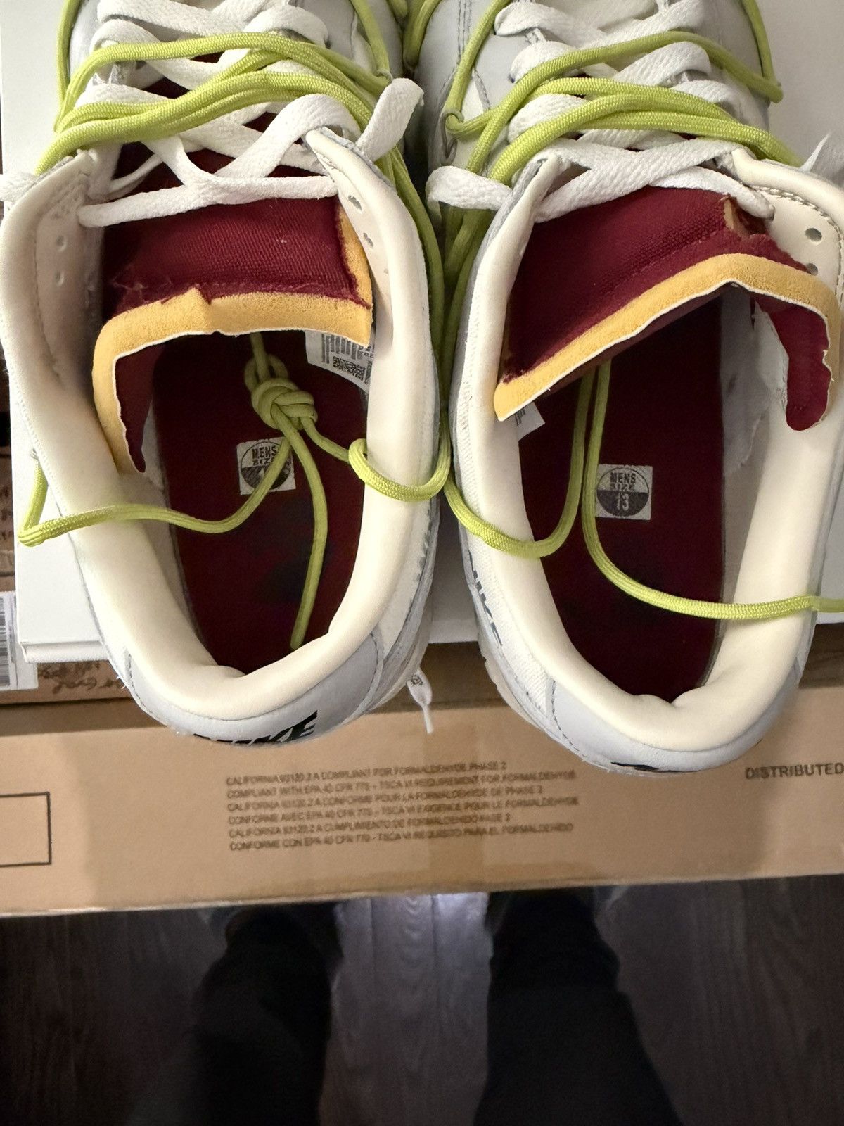 Nike × Off-White Nike Dunk Low Off-White Lot 8 Size US 13 / EU 46 - 5 Thumbnail
