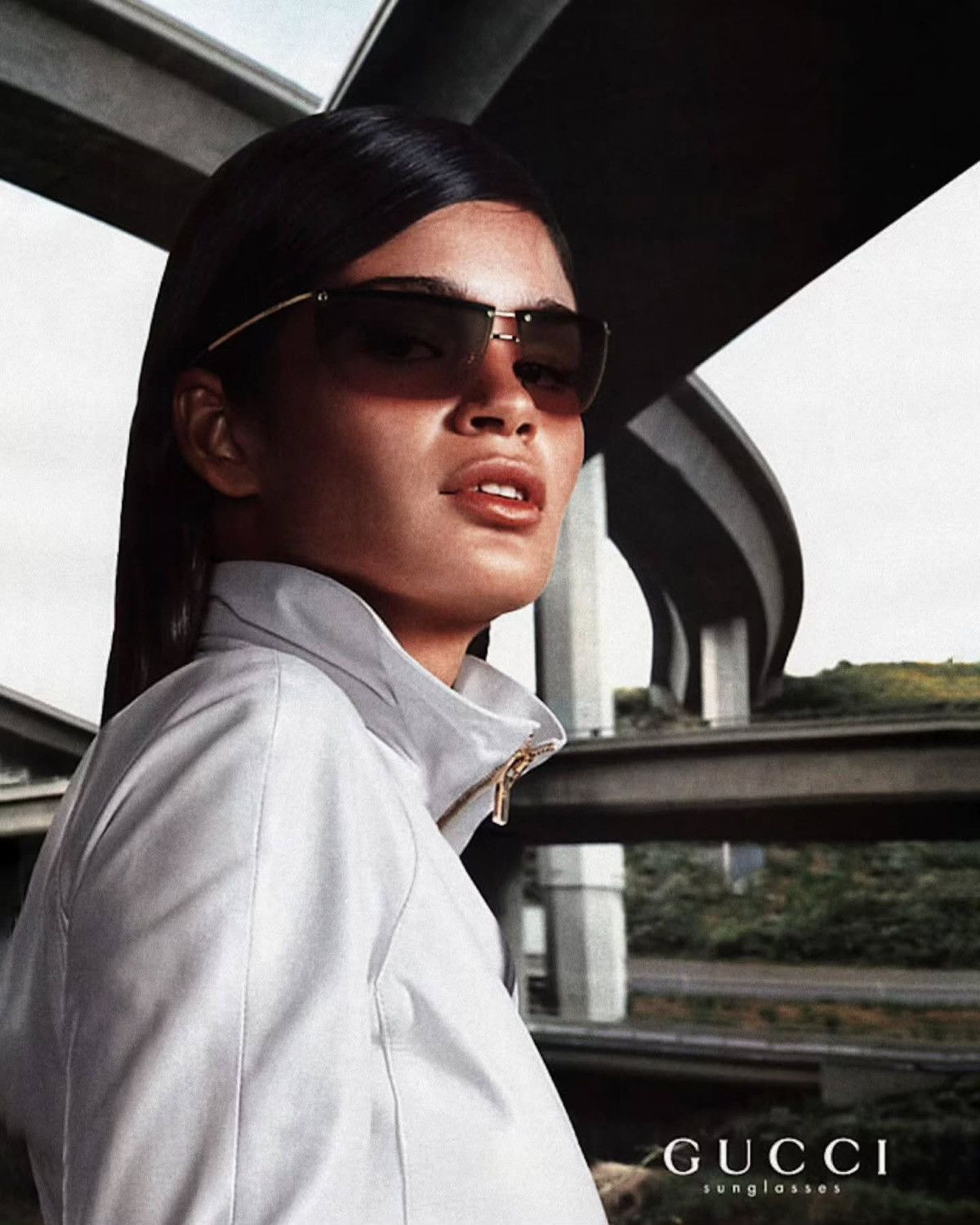 Aw2000 Gucci Tom Ford Rimless Shield Sunglasses