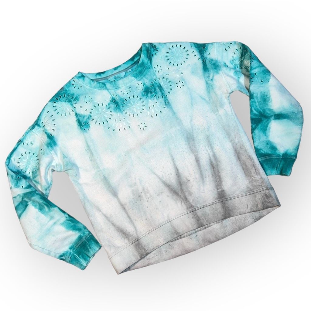Boden Boden Arabella Eyelet Ombré Tie-dyed Crewneck Pullover Sweatshirt, Women’s Small Size S / US 4 / IT 40 - 1 Thumbnail