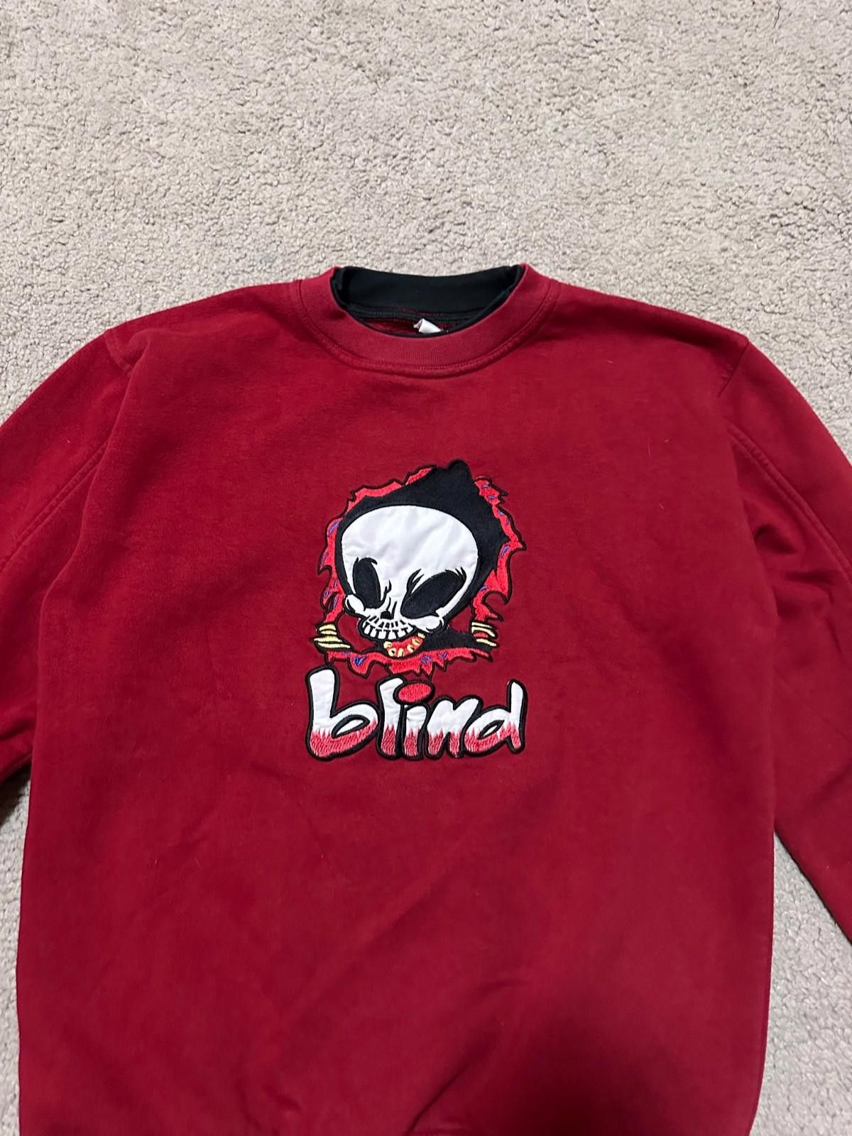 Blind Skateboards Vintage 90s Blind Skateboards Reaper Sweatshirt Sz S Size US S / EU 44-46 / 1 - 5 Thumbnail