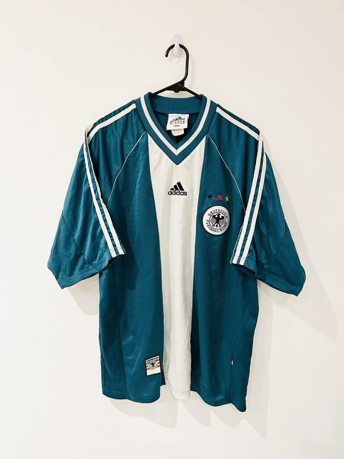 Adidas Germany 1998 away jersey Size US XL / EU 56 / 4 - 1 Thumbnail