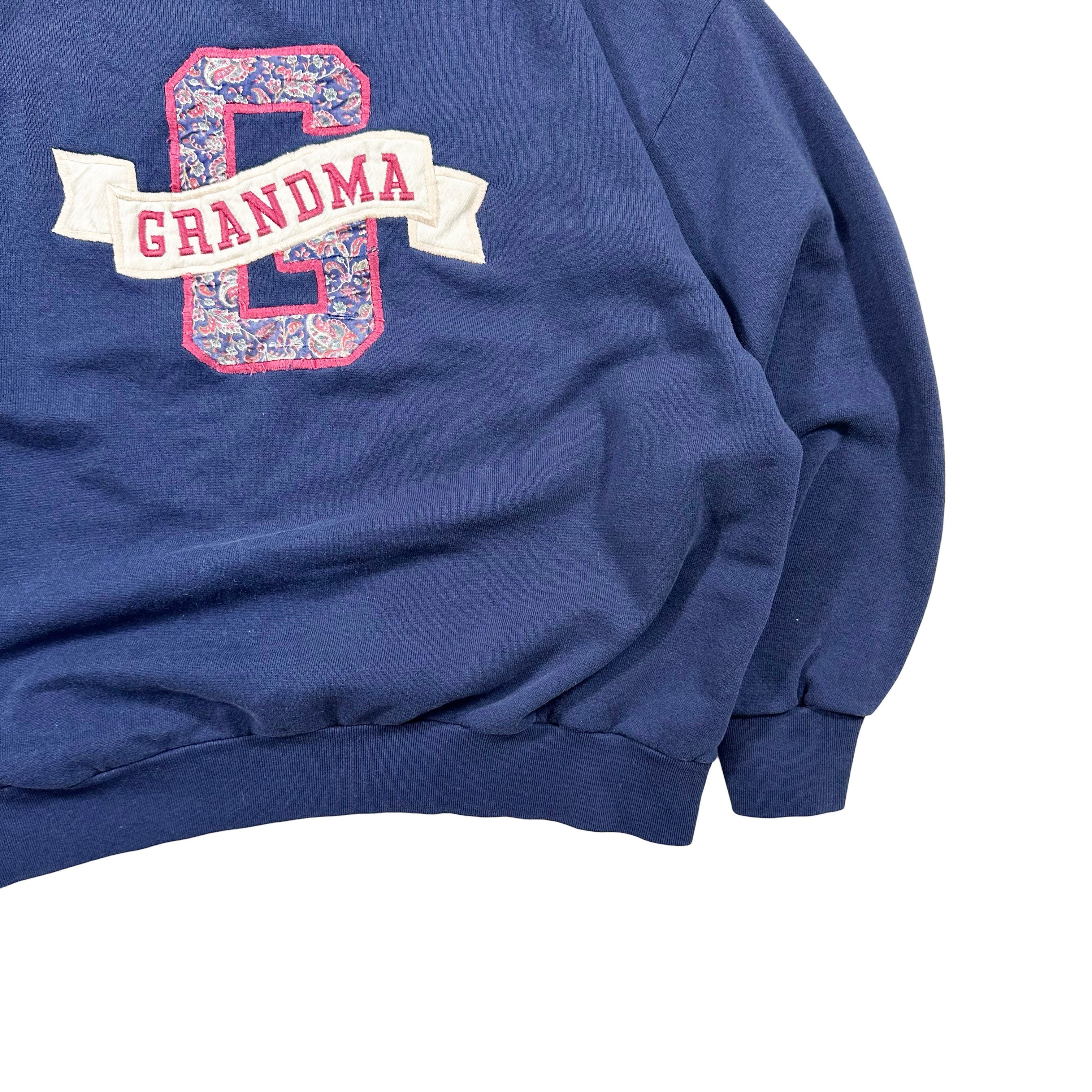Vintage Vintage 90s Grandma Spellout Patch Sweater Size US L / EU 52-54 / 3 - 3 Thumbnail