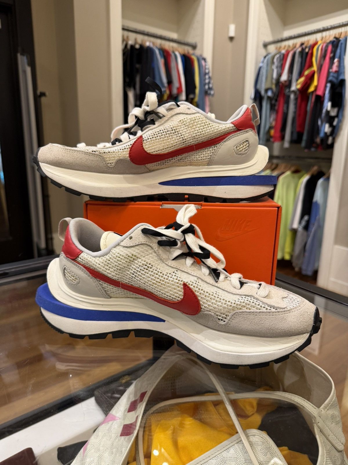 Nike × Sacai Nike Vaporwaffle ‘Sacai Sport Fuchsia Game Royal’ Size US 9.5 / EU 42-43 - 4 Thumbnail