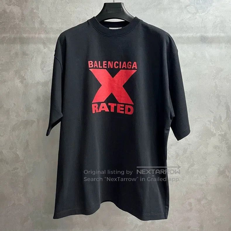 Balenciaga Balenciaga Black X Print Oversized Tee. Size US M / EU 48-50 / 2 - 1 Thumbnail