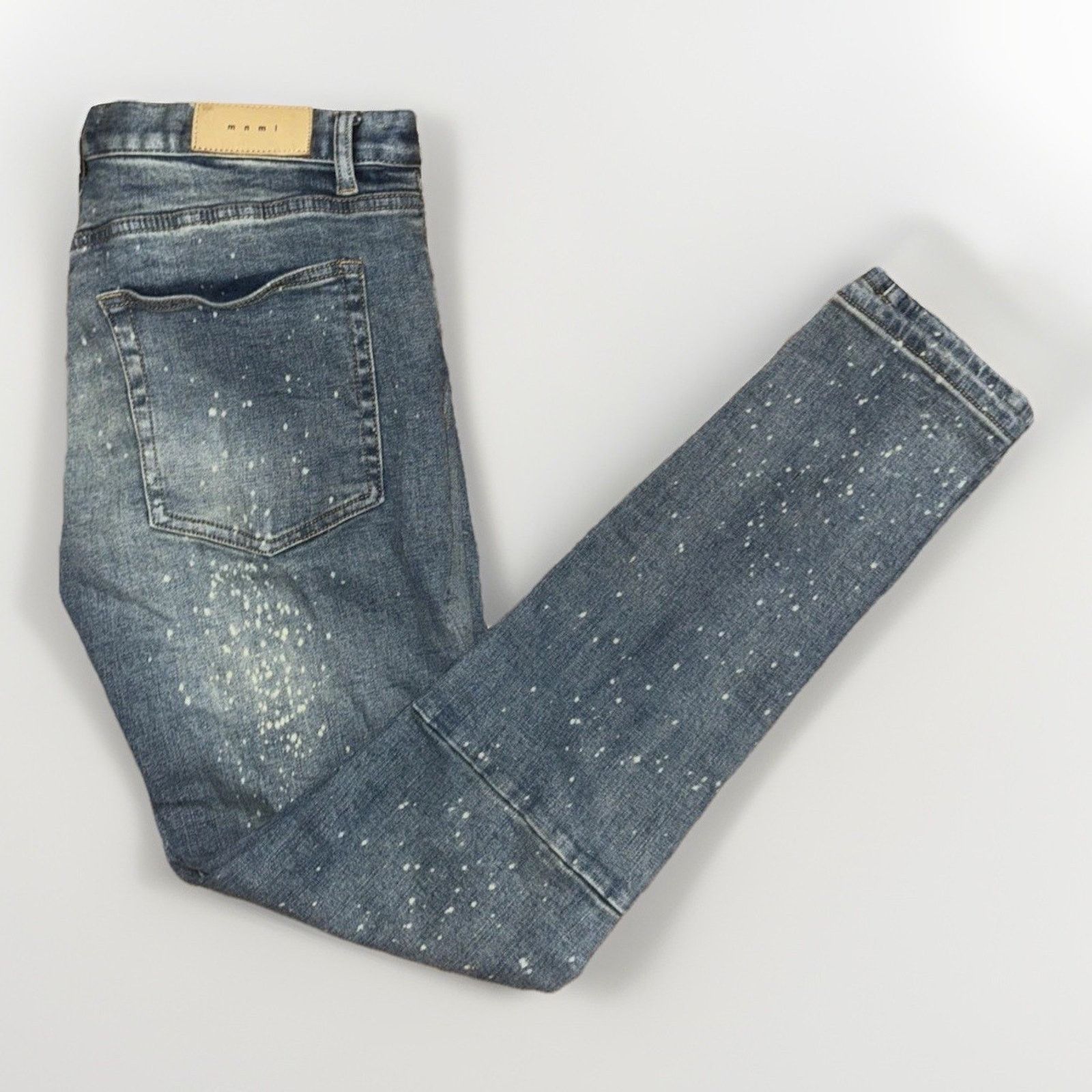 MNML MNML M38 Bleach Splatter Skinny Jeans 34x33 Distressed Size US 34 / EU 50 - 1 Thumbnail